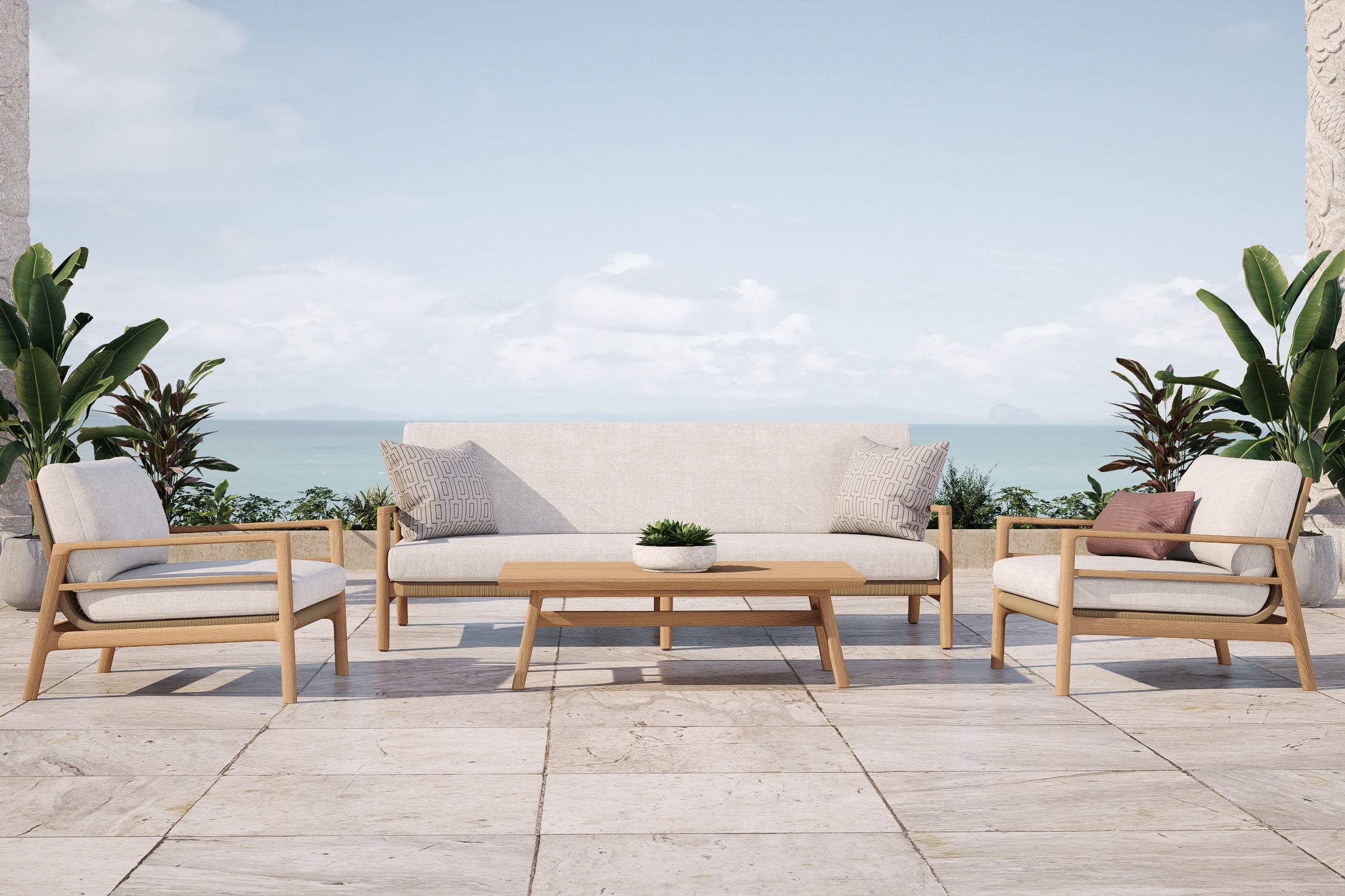 Copenhagen Outdoor Sofa 3 Seat Teak