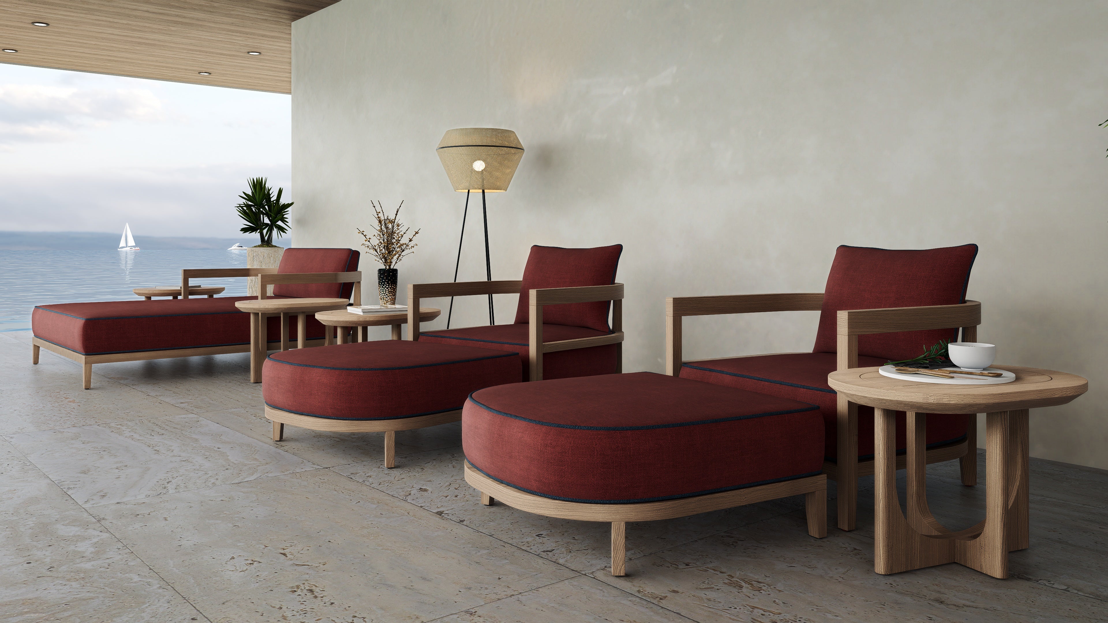 Rome Double Outdoor Daybed Teak