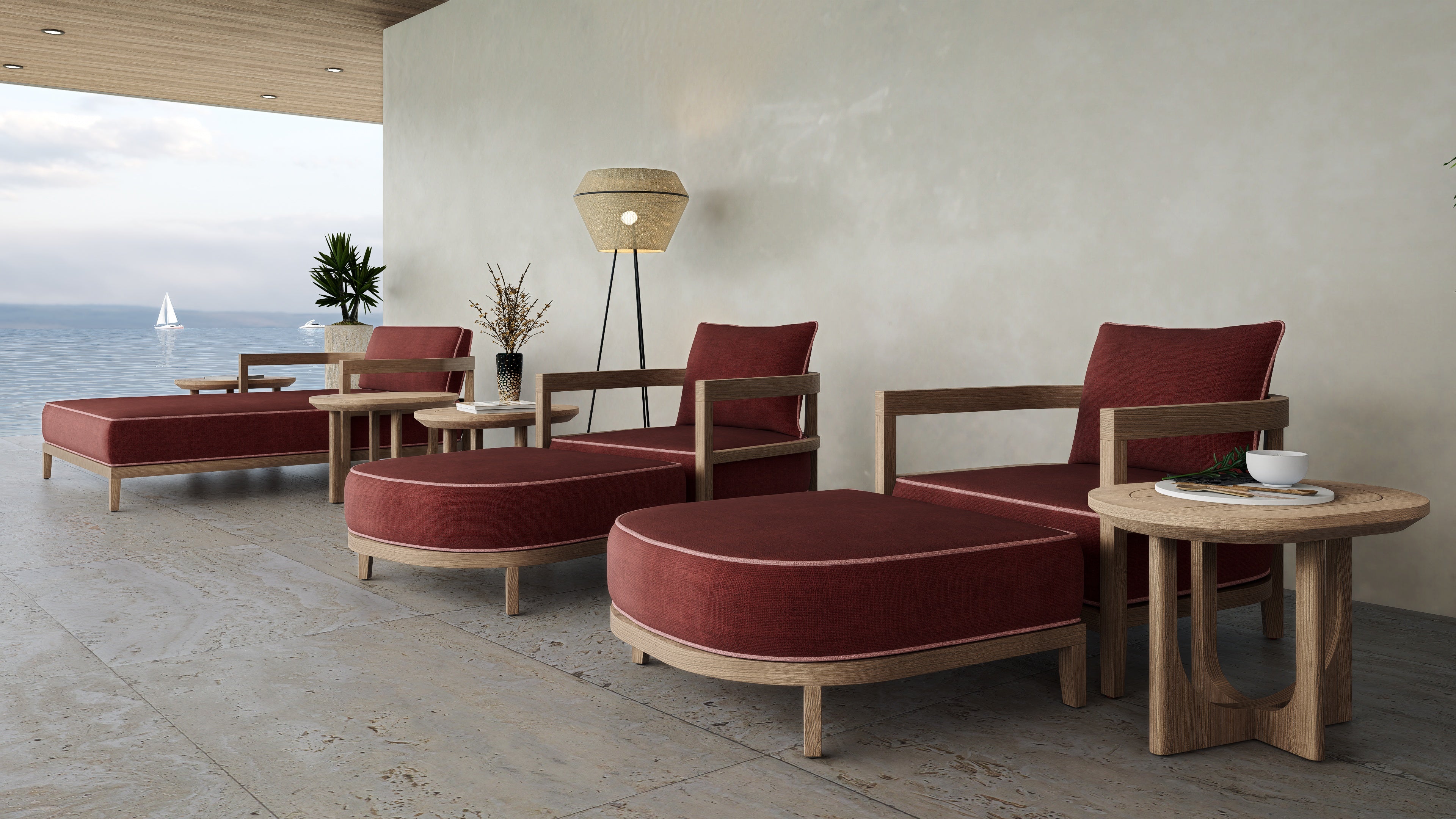 Rome Double Outdoor Daybed Teak