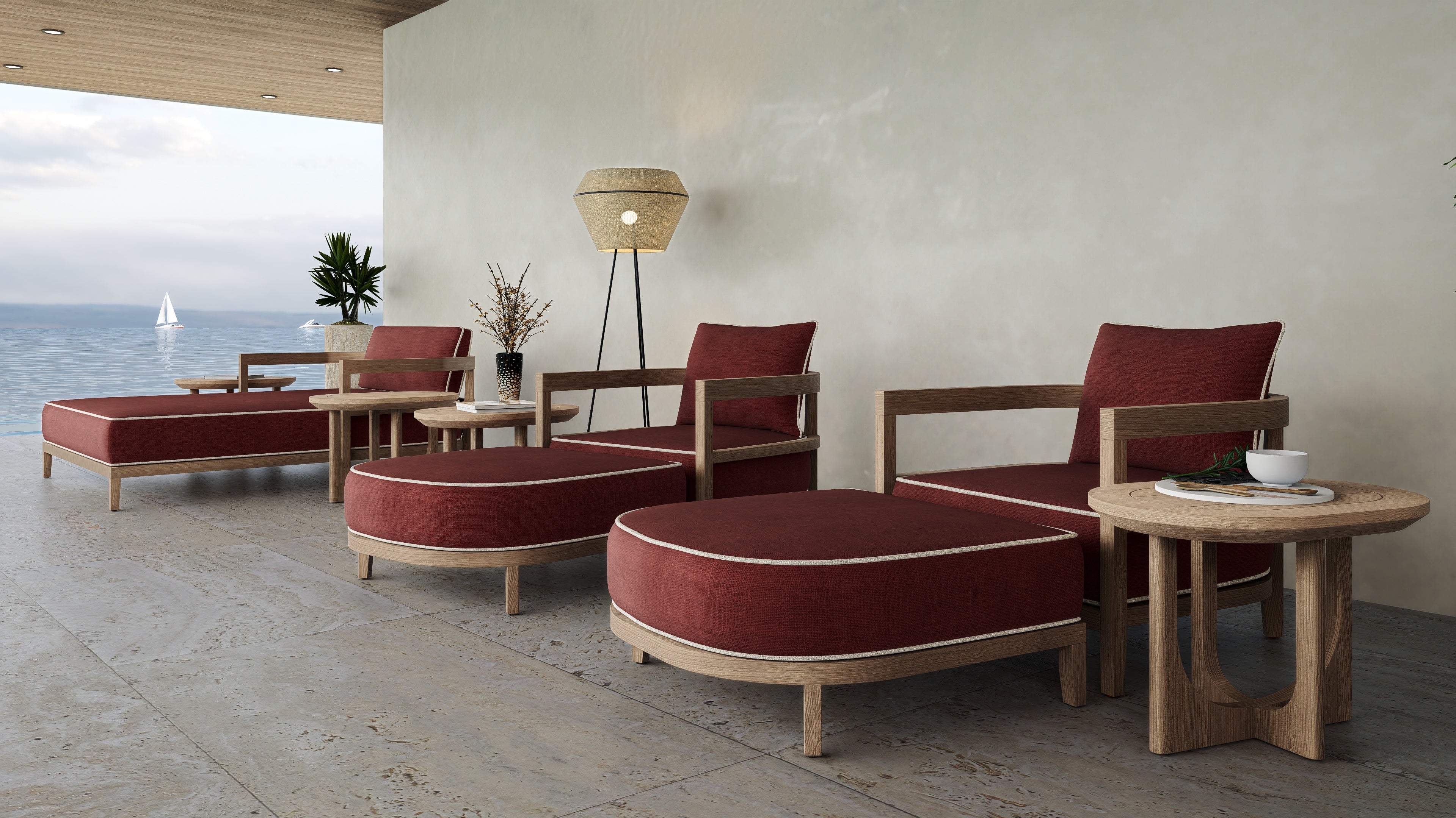Rome Double Outdoor Daybed Teak