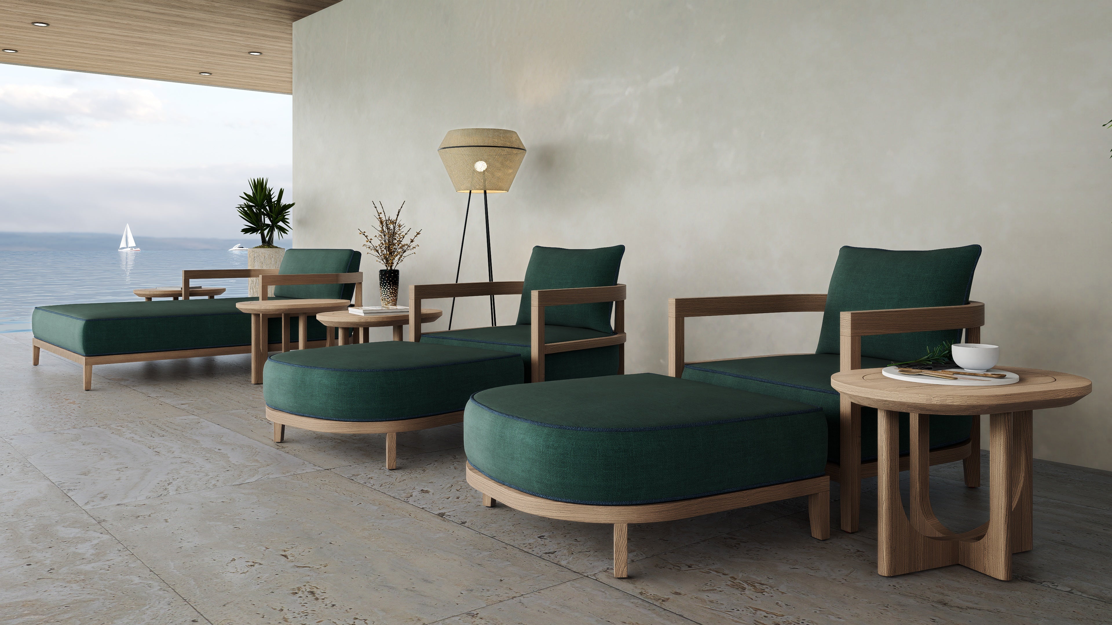 Rome Double Outdoor Daybed Teak