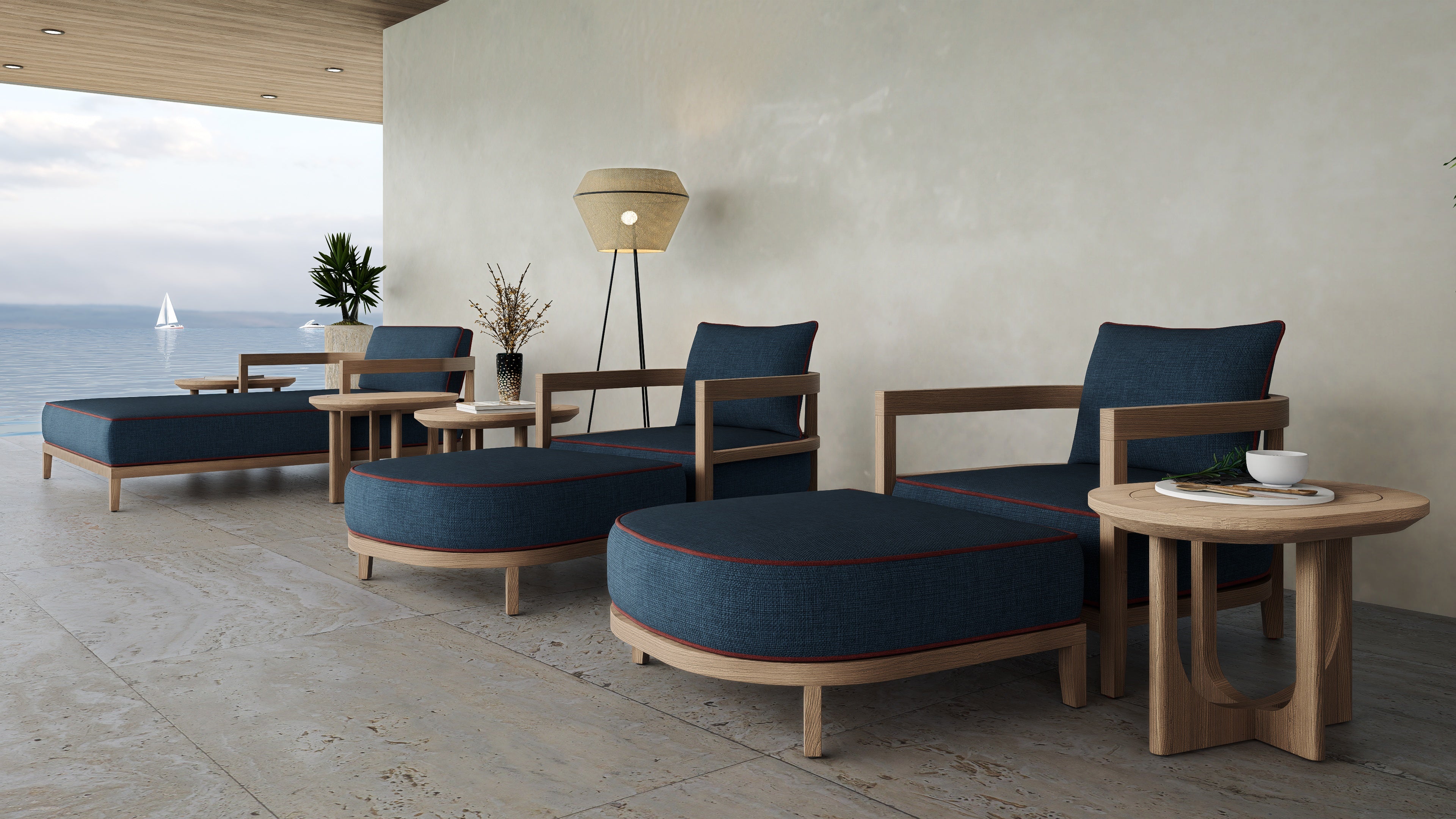 Rome Double Outdoor Daybed Teak