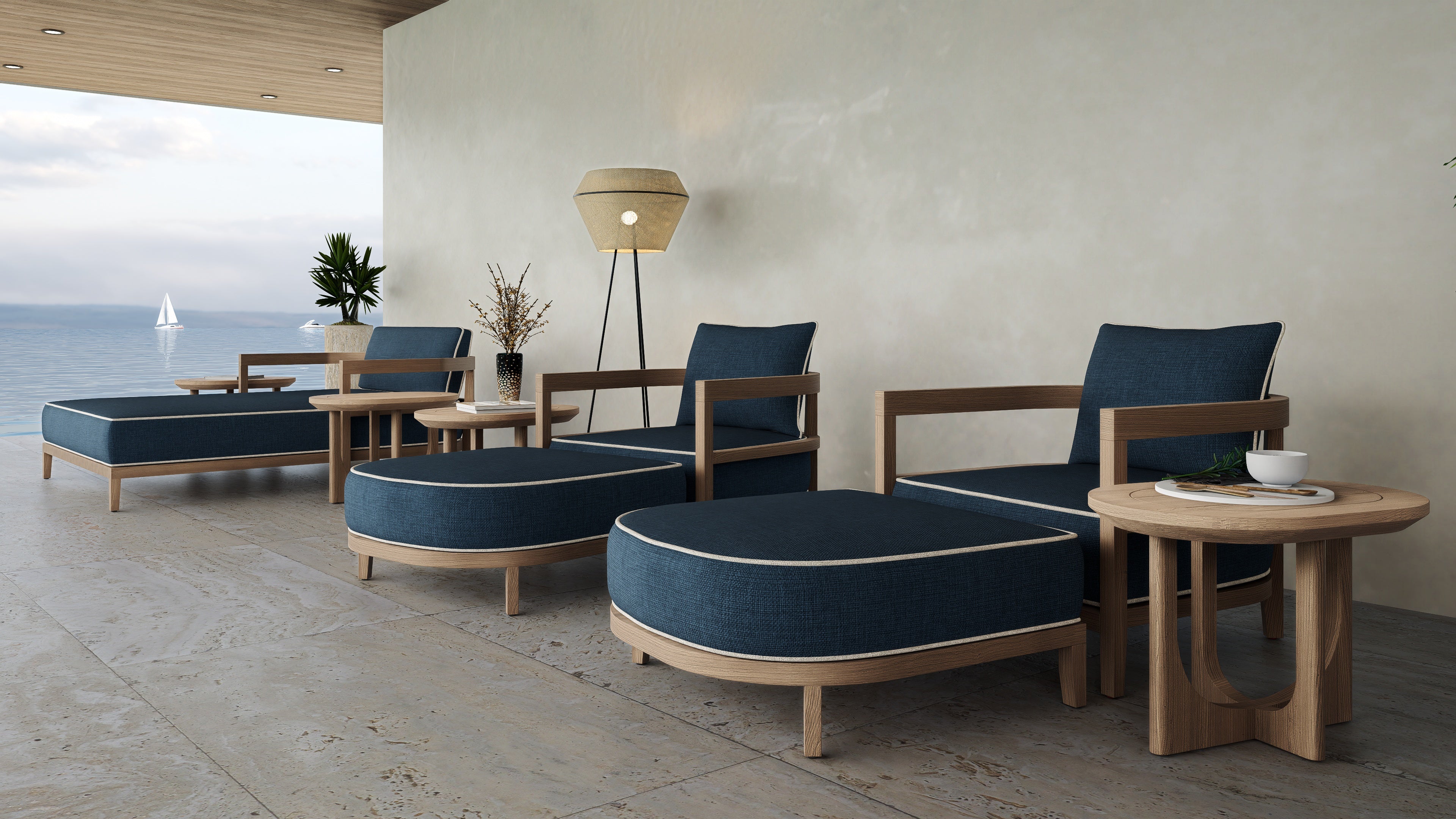 Rome Double Outdoor Daybed Teak