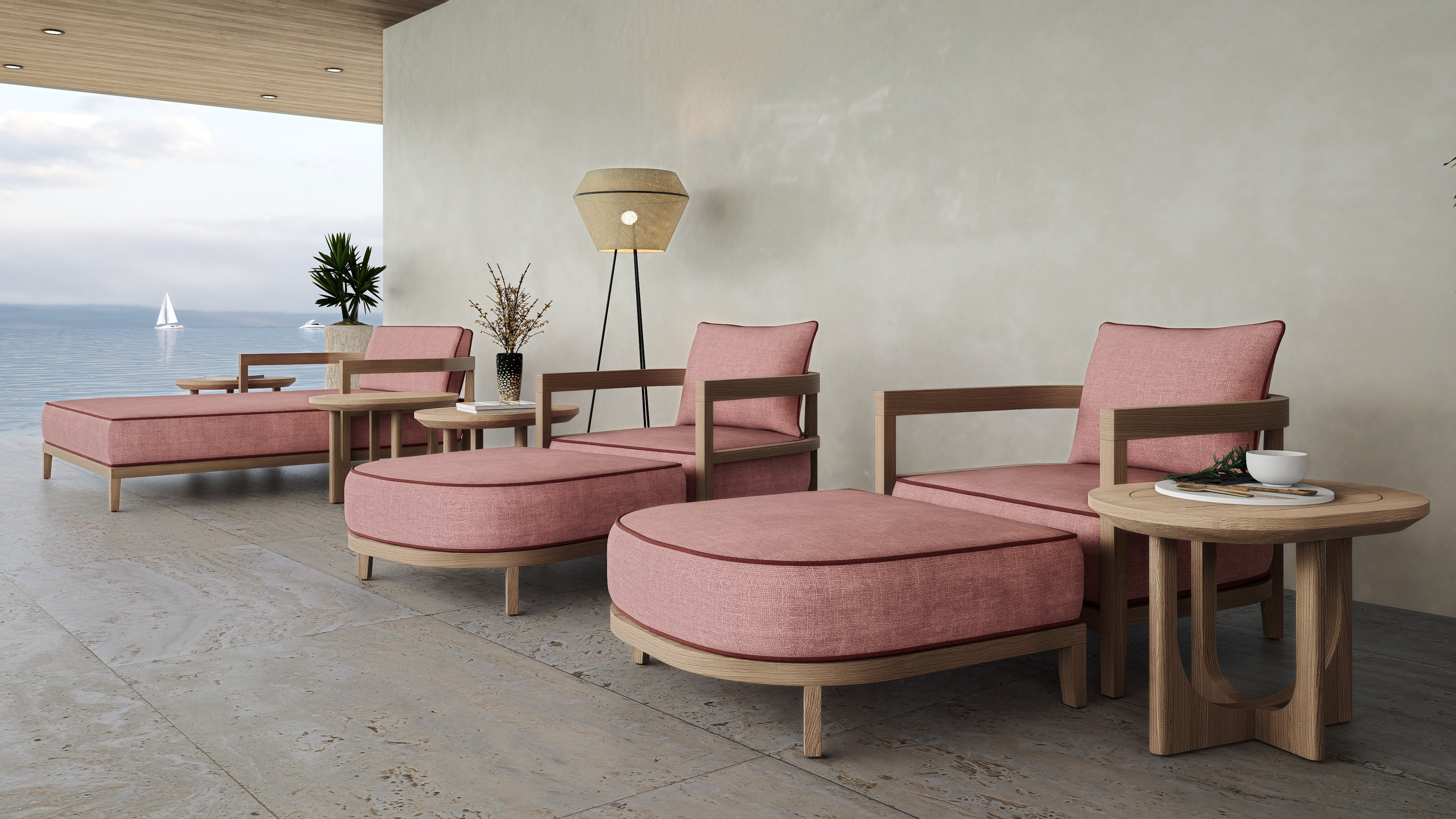Rome Double Outdoor Daybed Teak