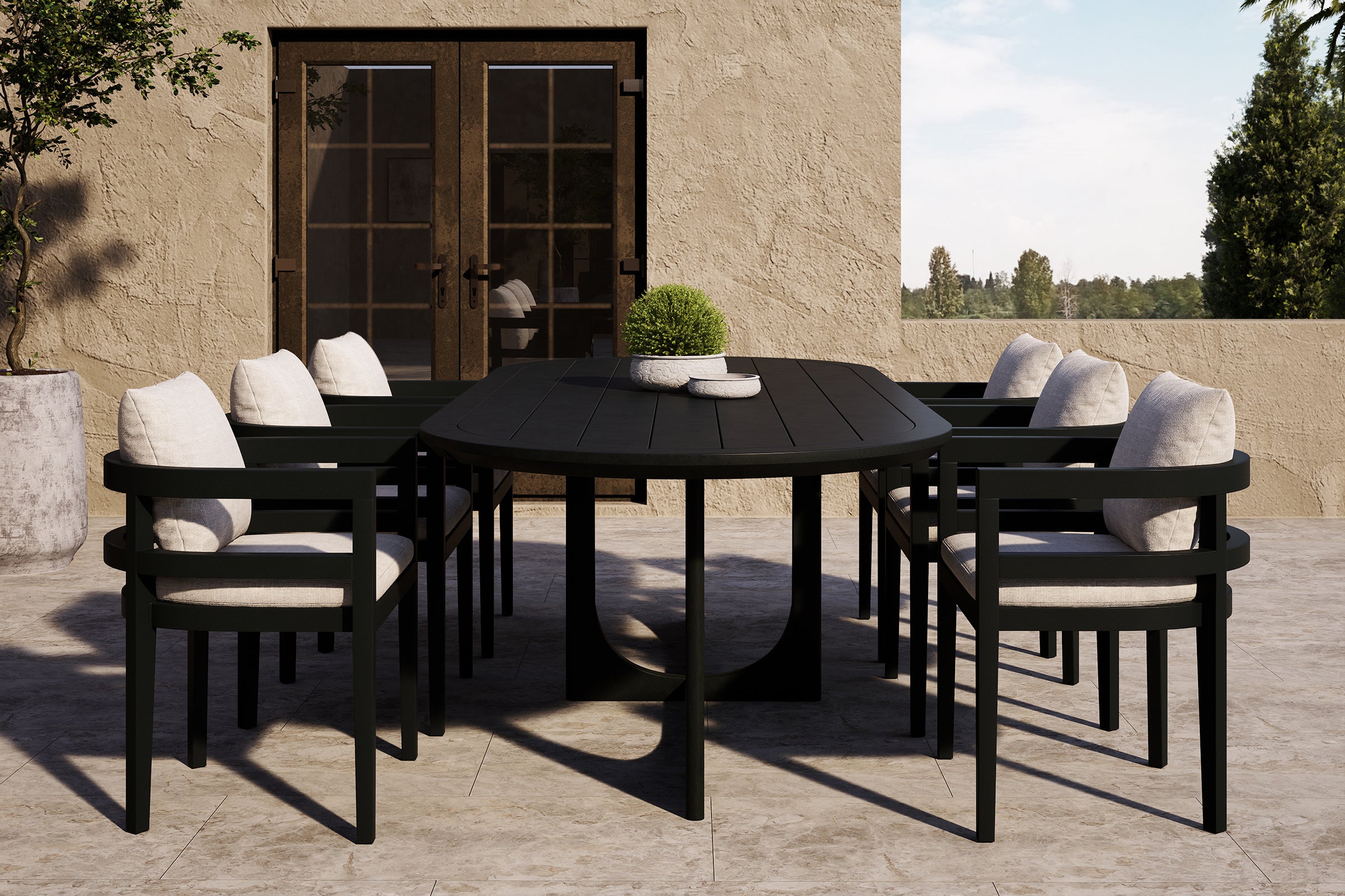 Rome Outdoor Dining Chair Aluminium
