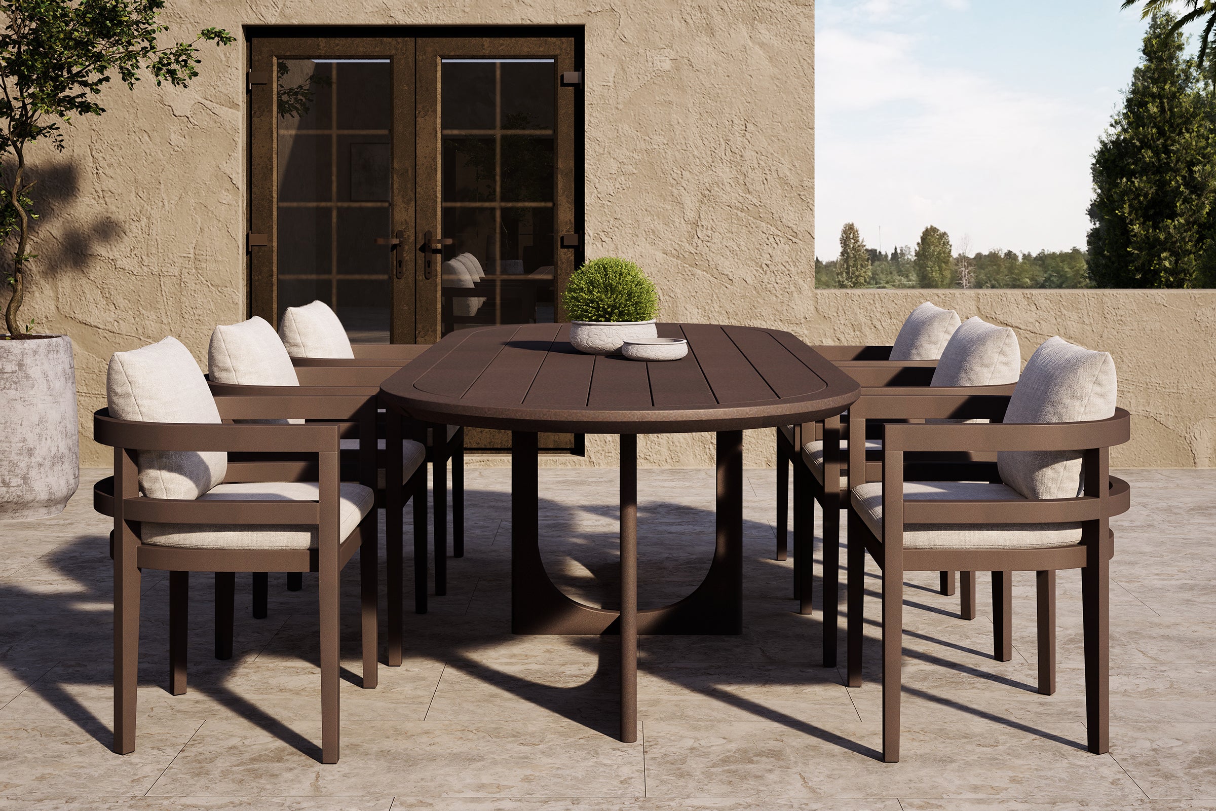 Rome Outdoor Dining Chair Aluminium