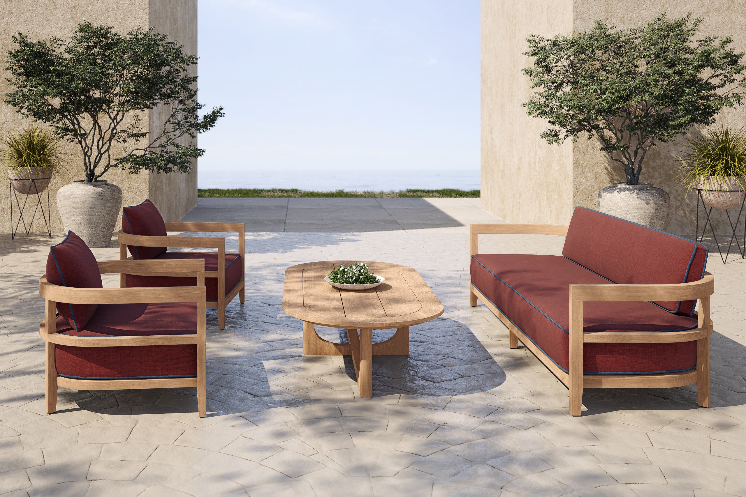 Rome Outdoor Lounge Armchair Teak