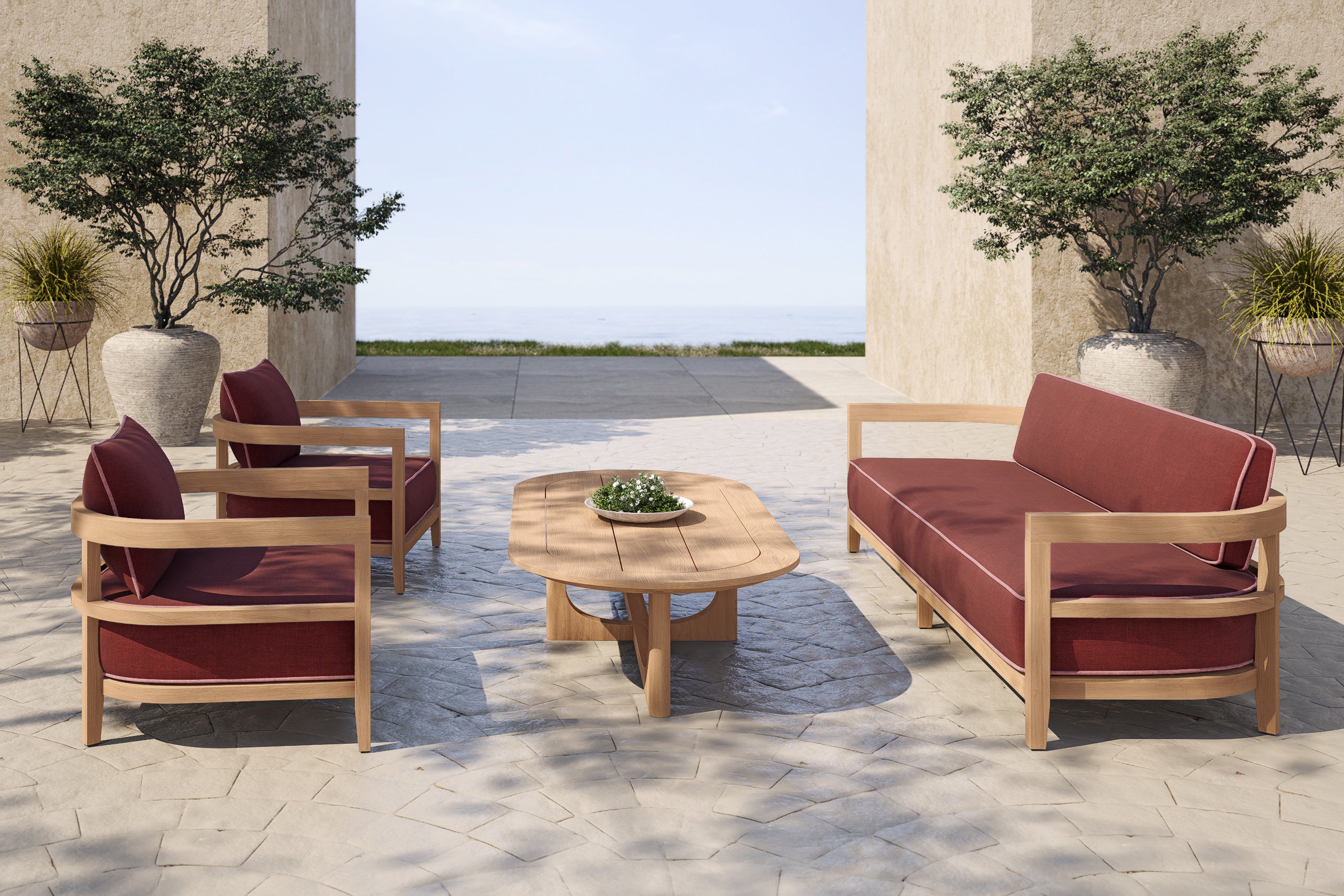 Rome Outdoor Lounge Armchair Teak