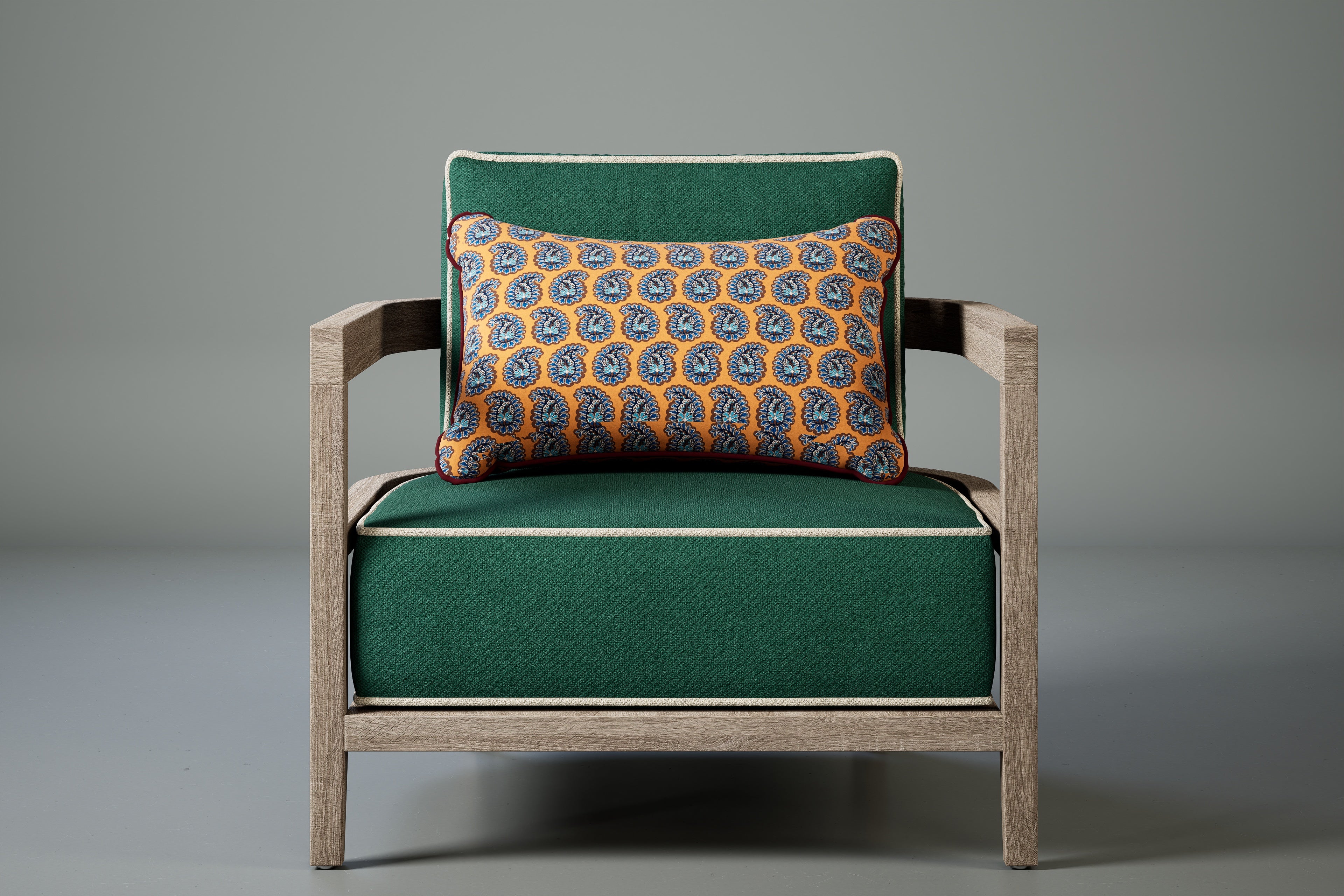 Rome Outdoor Scatter Cushions - Mid Paisley Earthy