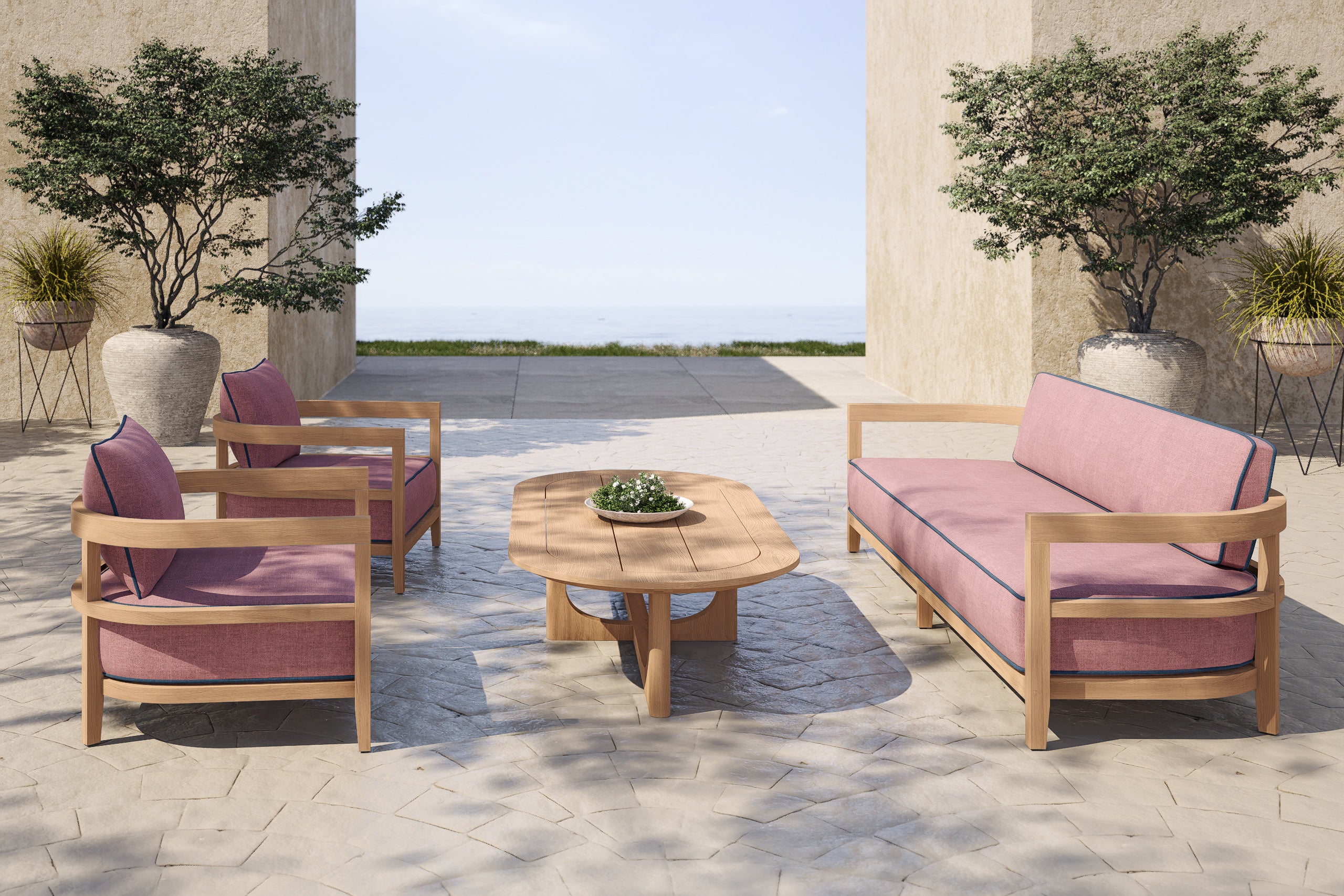 Rome Outdoor 3 Seat Sofa Teak