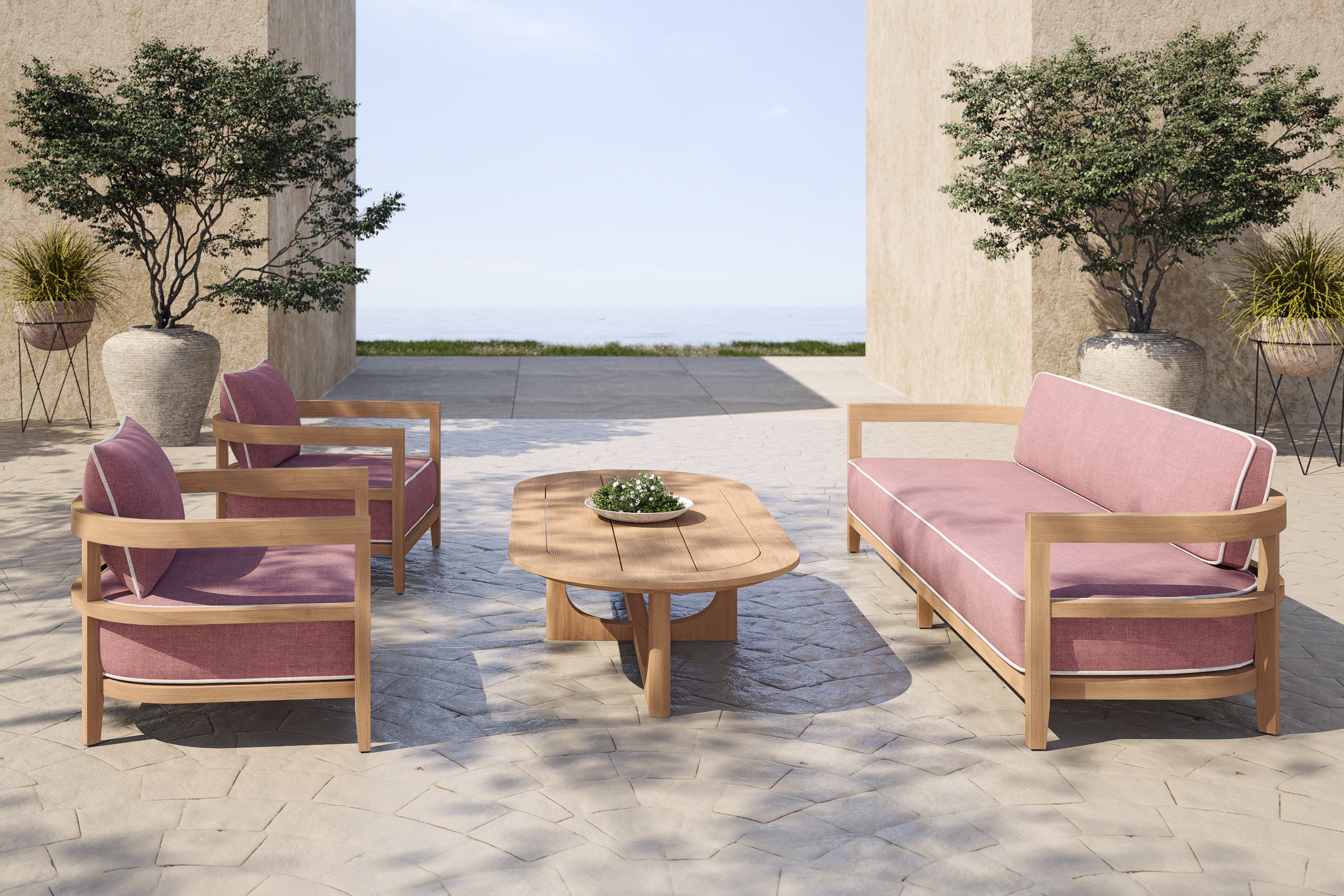 Rome Outdoor 3 Seat Sofa Teak