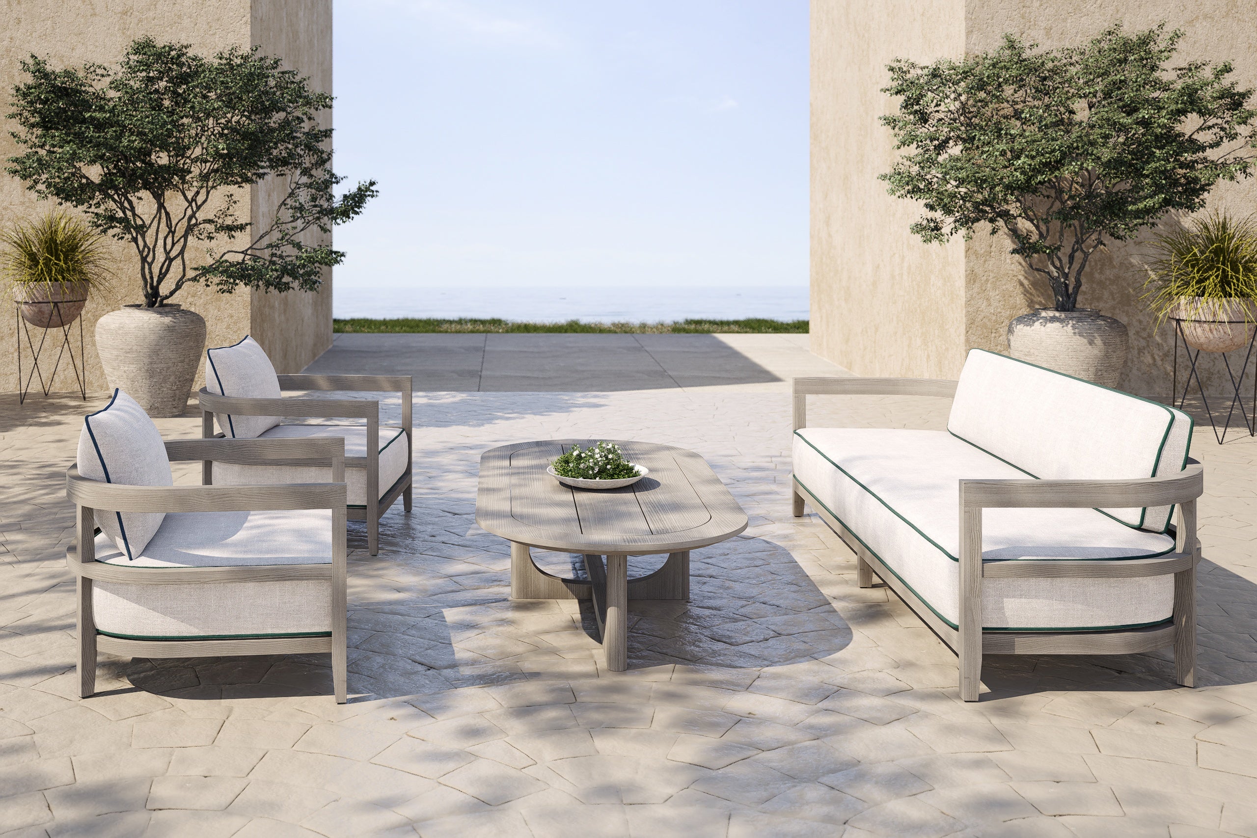 Rome Outdoor 3 Seat Sofa Teak