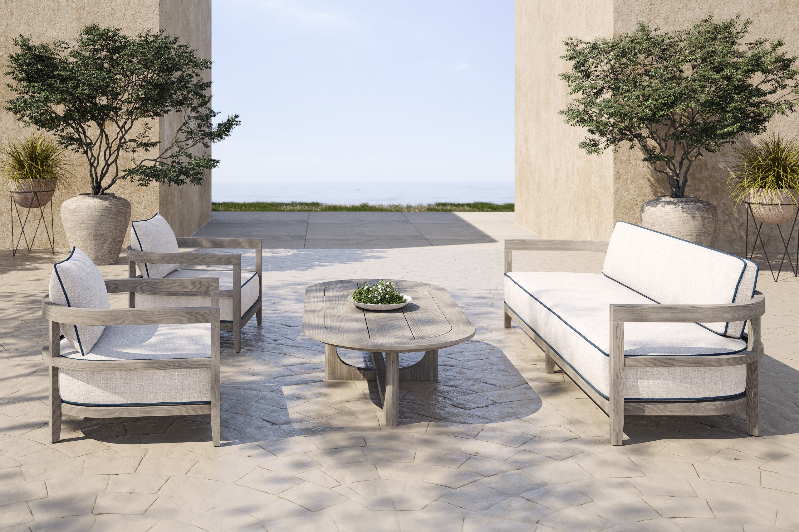 Rome Outdoor 3 Seat Sofa Teak