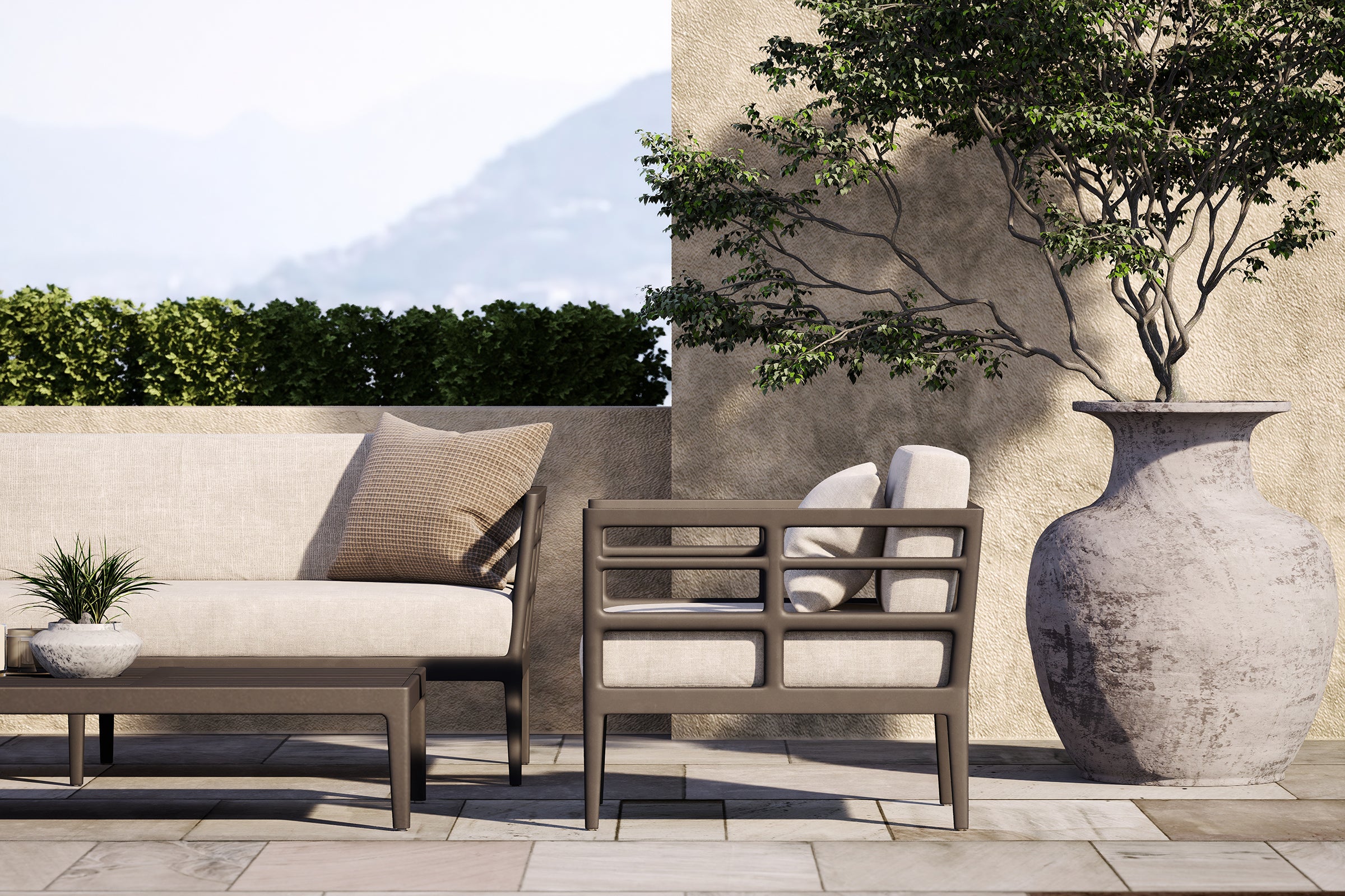 Vienna Outdoor Lounge Armchair Aluminium