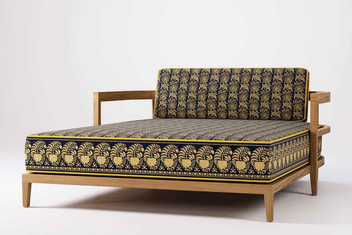 Rome Double Outdoor Daybed Teak (Boteh)