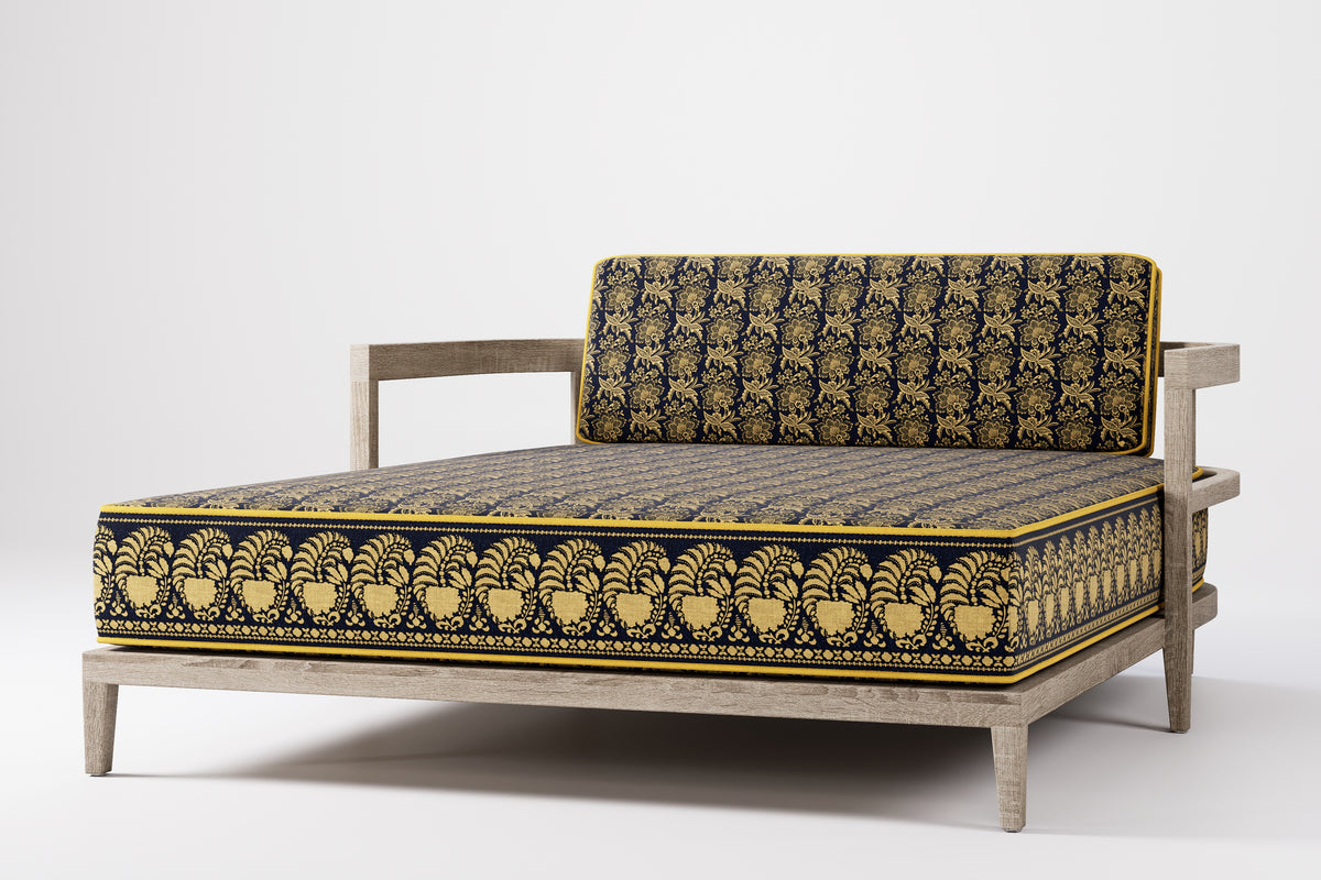 Rome Double Outdoor Daybed Teak (Boteh)