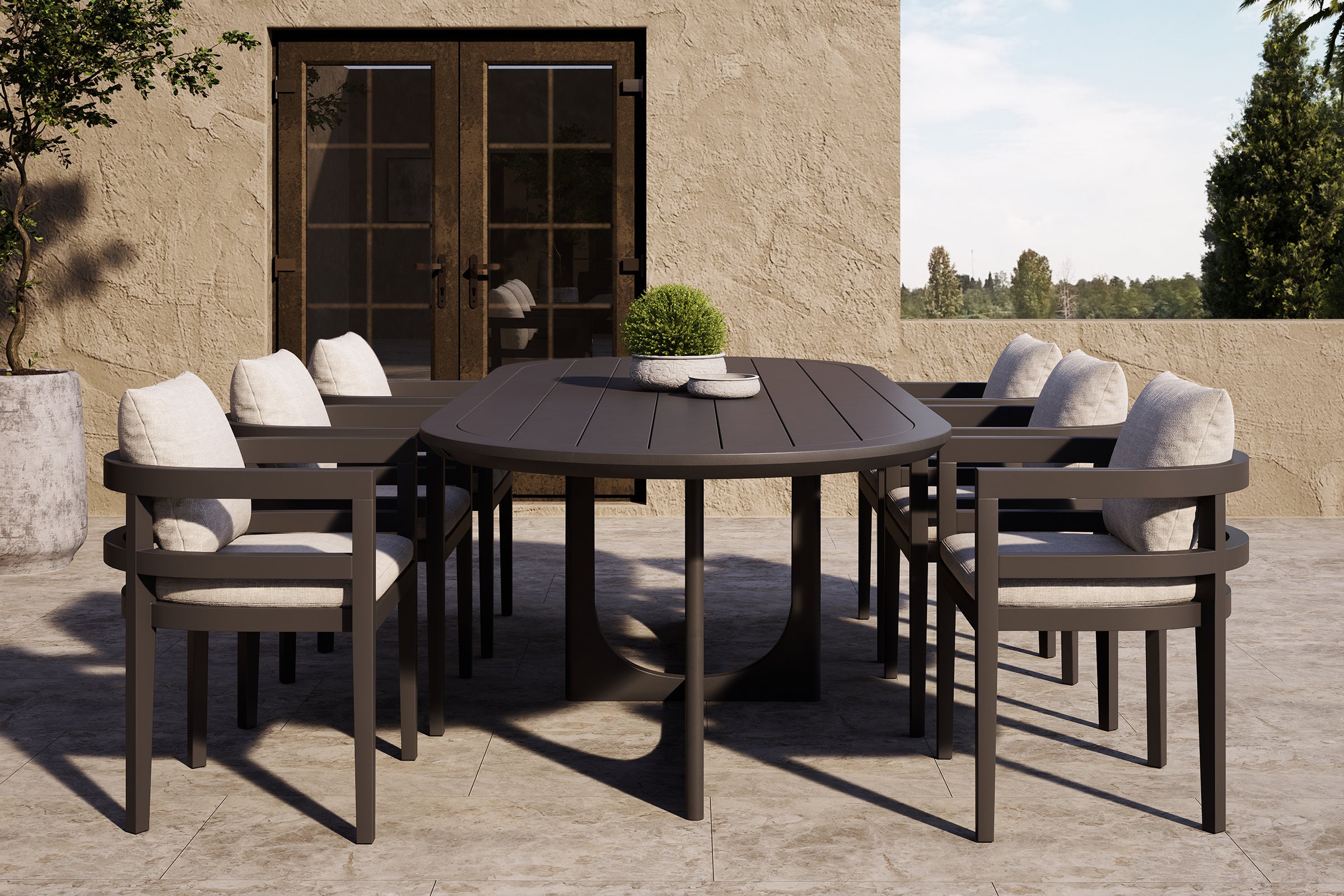 Rome Outdoor Dining Chair Aluminium