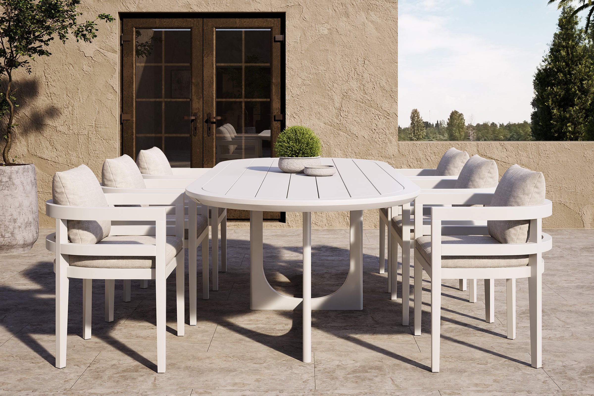 Rome Outdoor Dining Chair Aluminium