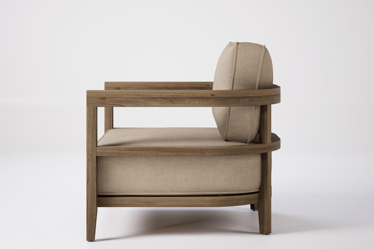 Rome Outdoor Lounge Armchair Teak