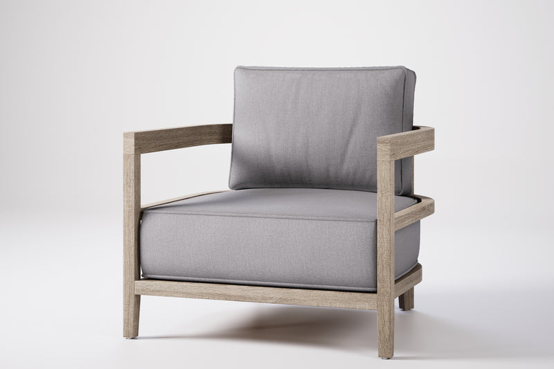 Rome Outdoor Lounge Armchair Teak - Quick Ship