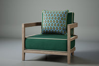 Rome Outdoor Scatter Cushions - Paisley Mid Blue