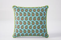 Rome Outdoor Scatter Cushions - Paisley Mid Blue