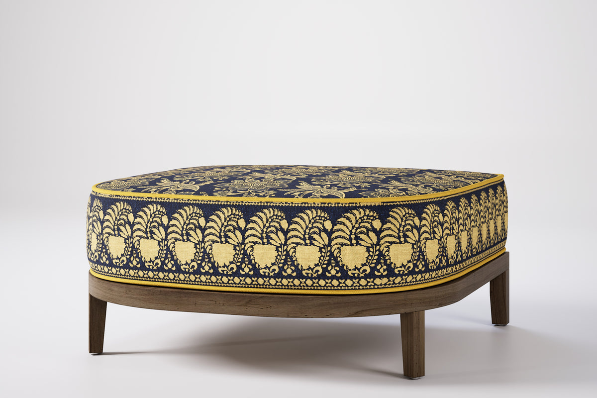 Rome Outdoor Ottoman Teak (Boteh)
