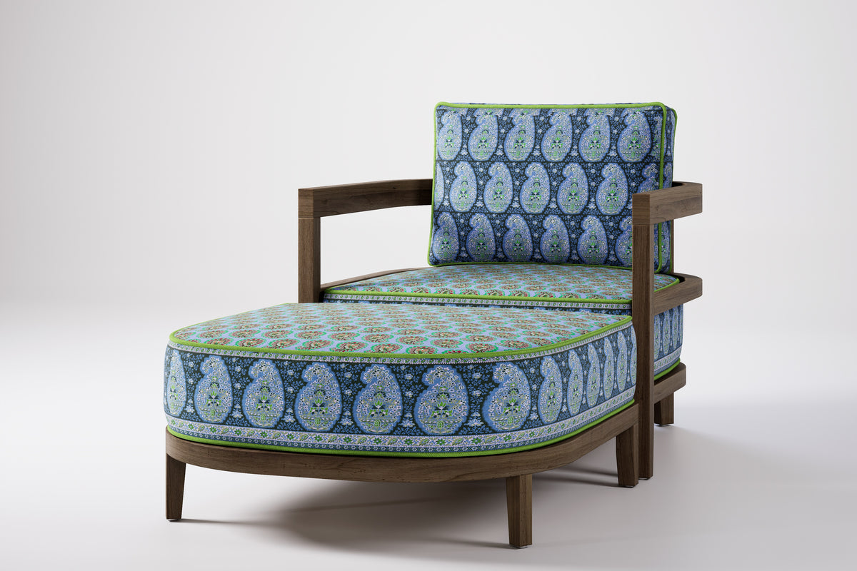 Rome Outdoor Ottoman Teak (Boteh)