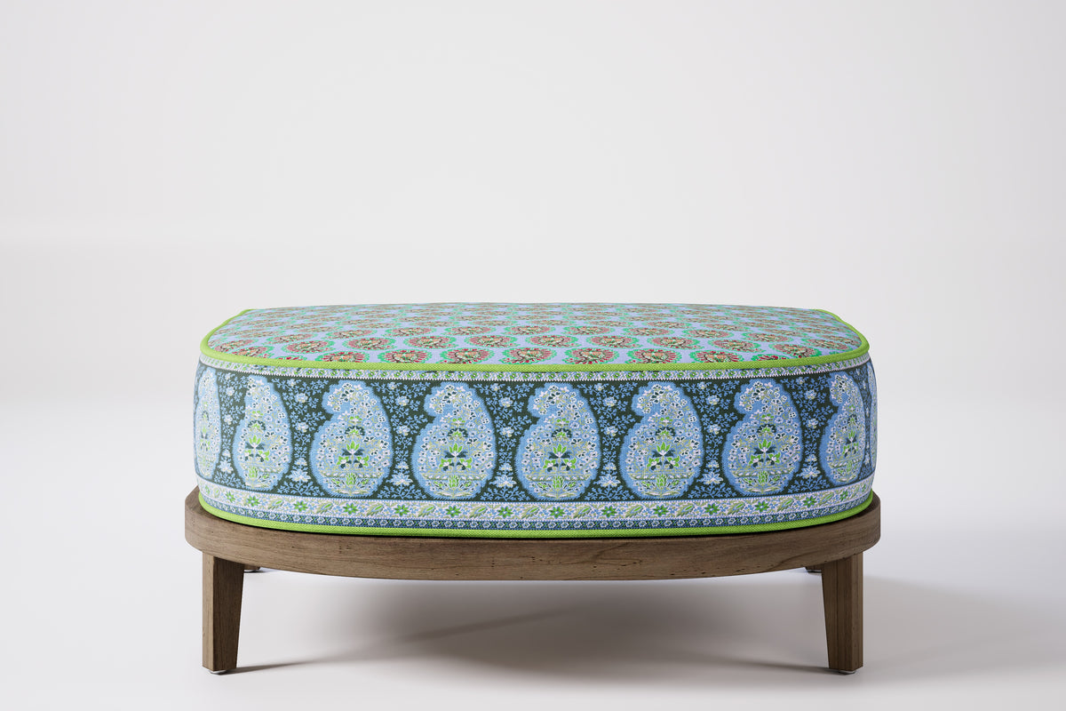 Rome Outdoor Ottoman Teak (Boteh)