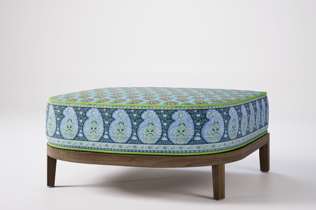 Rome Outdoor Ottoman Teak (Boteh)