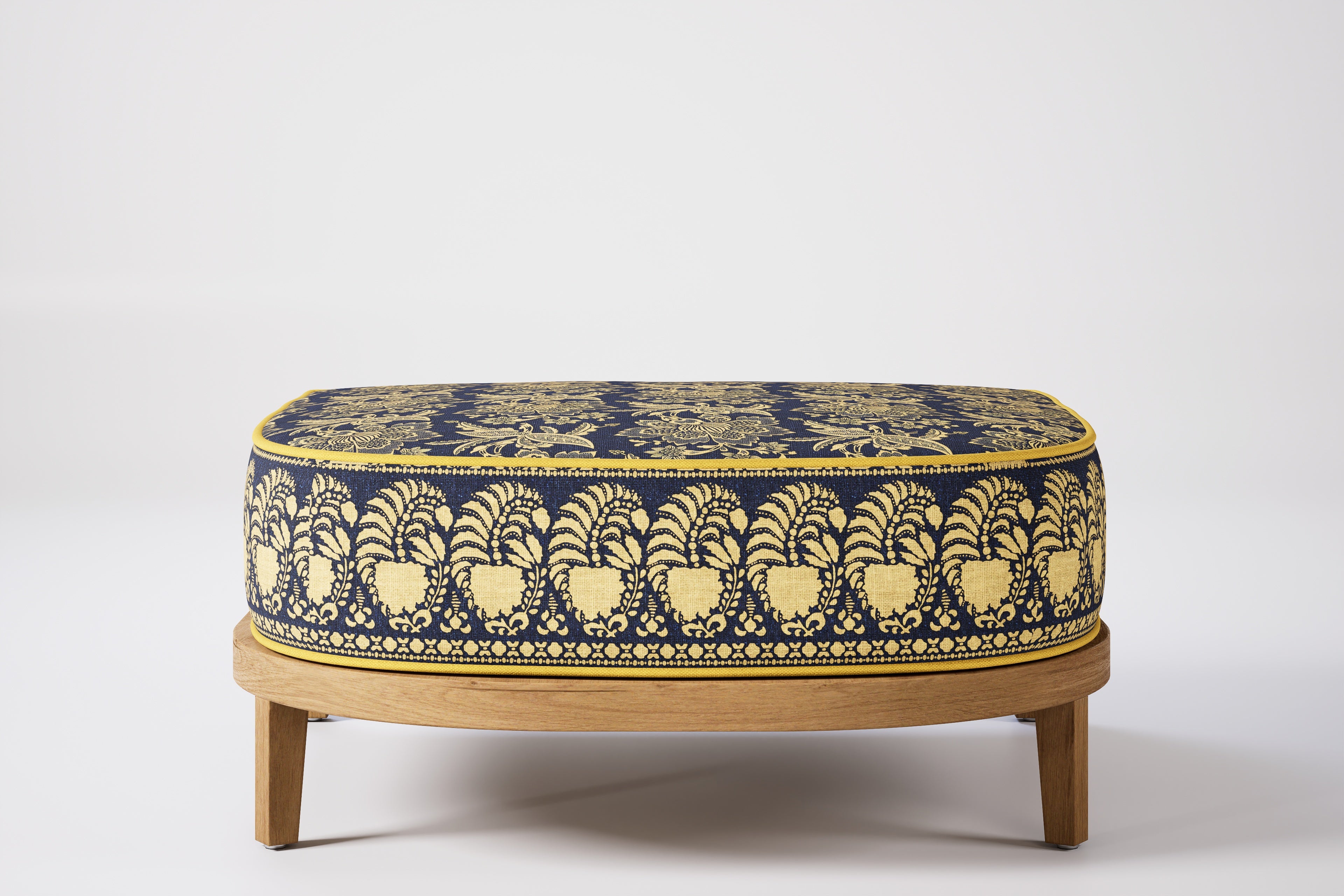 Rome Outdoor Ottoman Teak (Boteh)