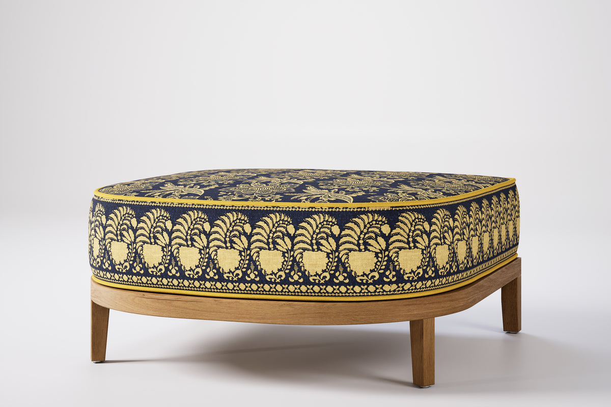 Rome Outdoor Ottoman Teak (Boteh)