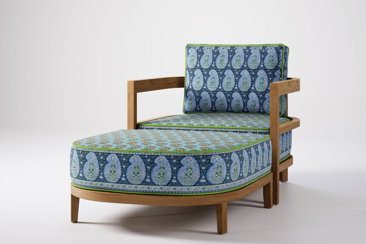 Rome Outdoor Ottoman Teak (Boteh)