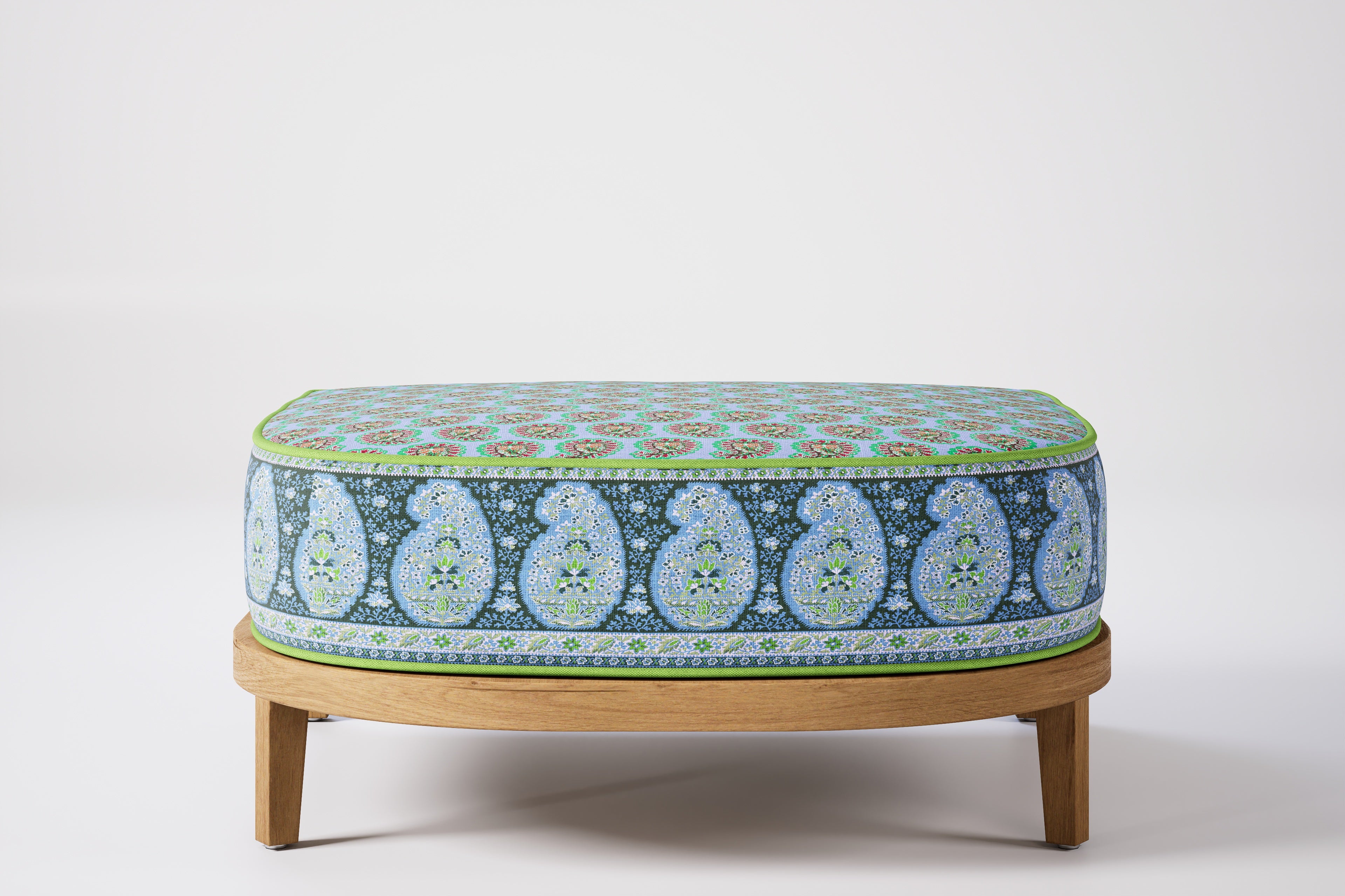 Rome Outdoor Ottoman Teak (Boteh)