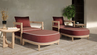 Rome Outdoor Ottoman Teak