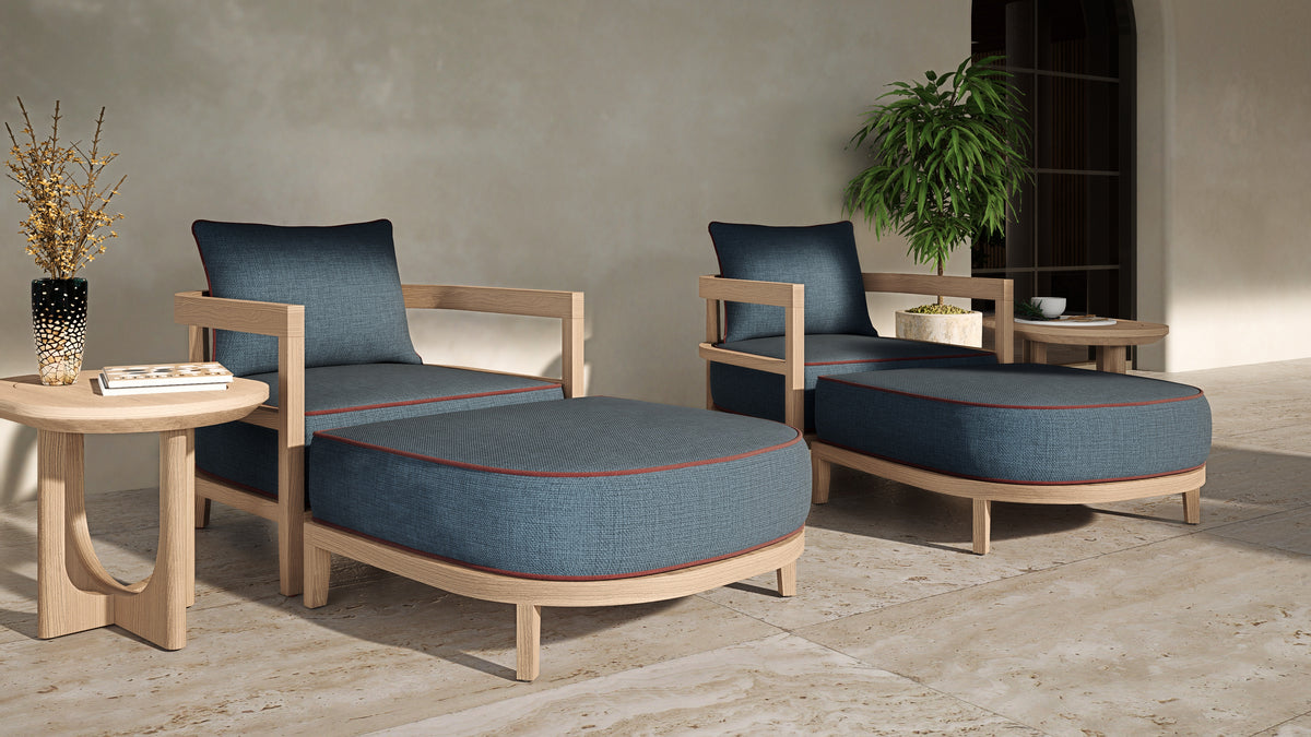 Rome Outdoor Ottoman Teak