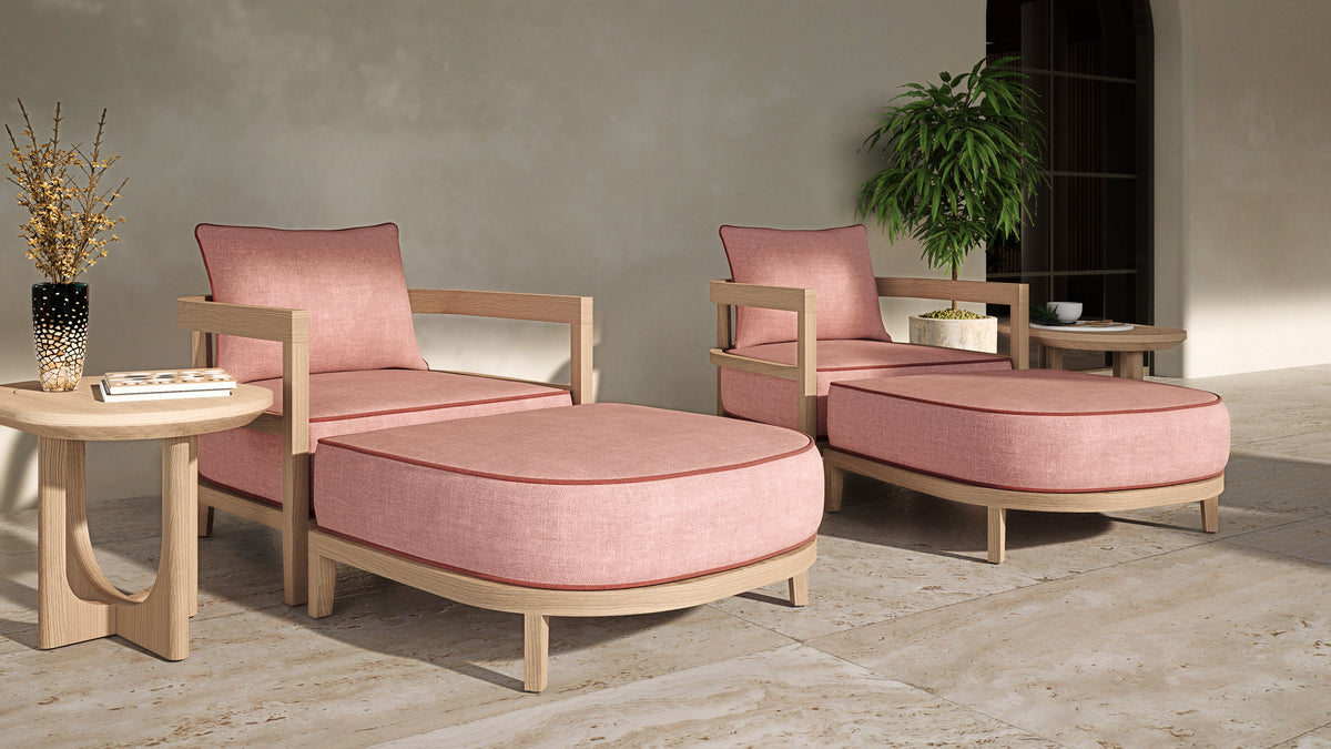 Rome Outdoor Ottoman Teak