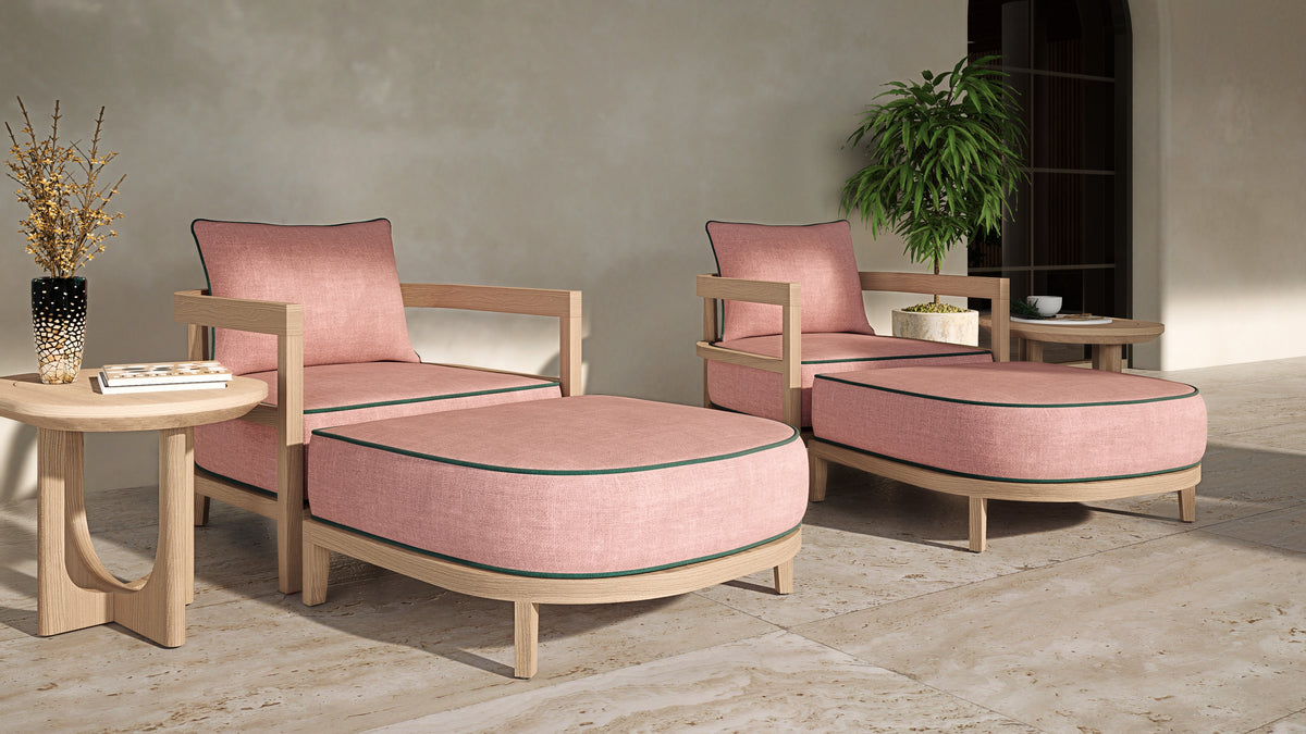 Rome Outdoor Ottoman Teak