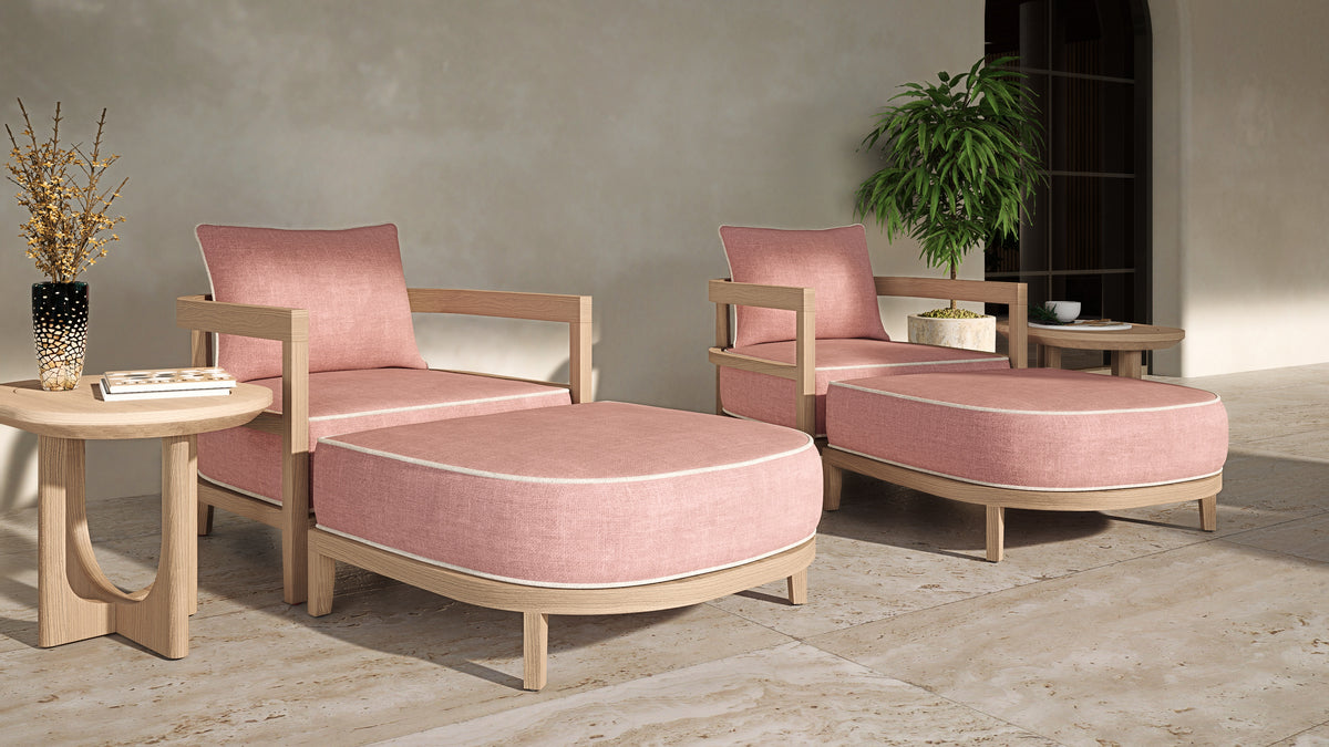 Rome Outdoor Ottoman Teak