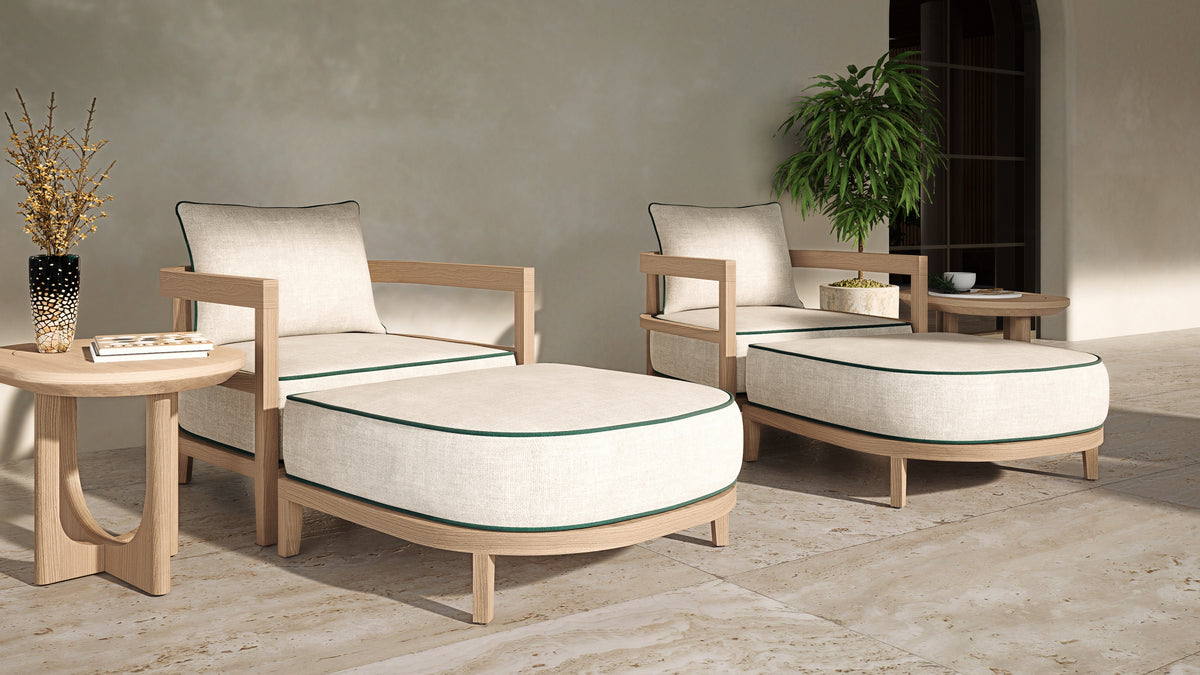 Rome Outdoor Ottoman Teak