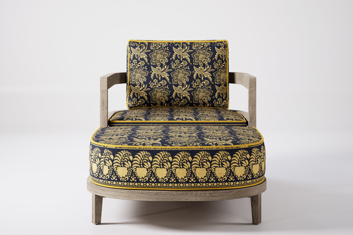 Rome Outdoor Ottoman Teak (Boteh)