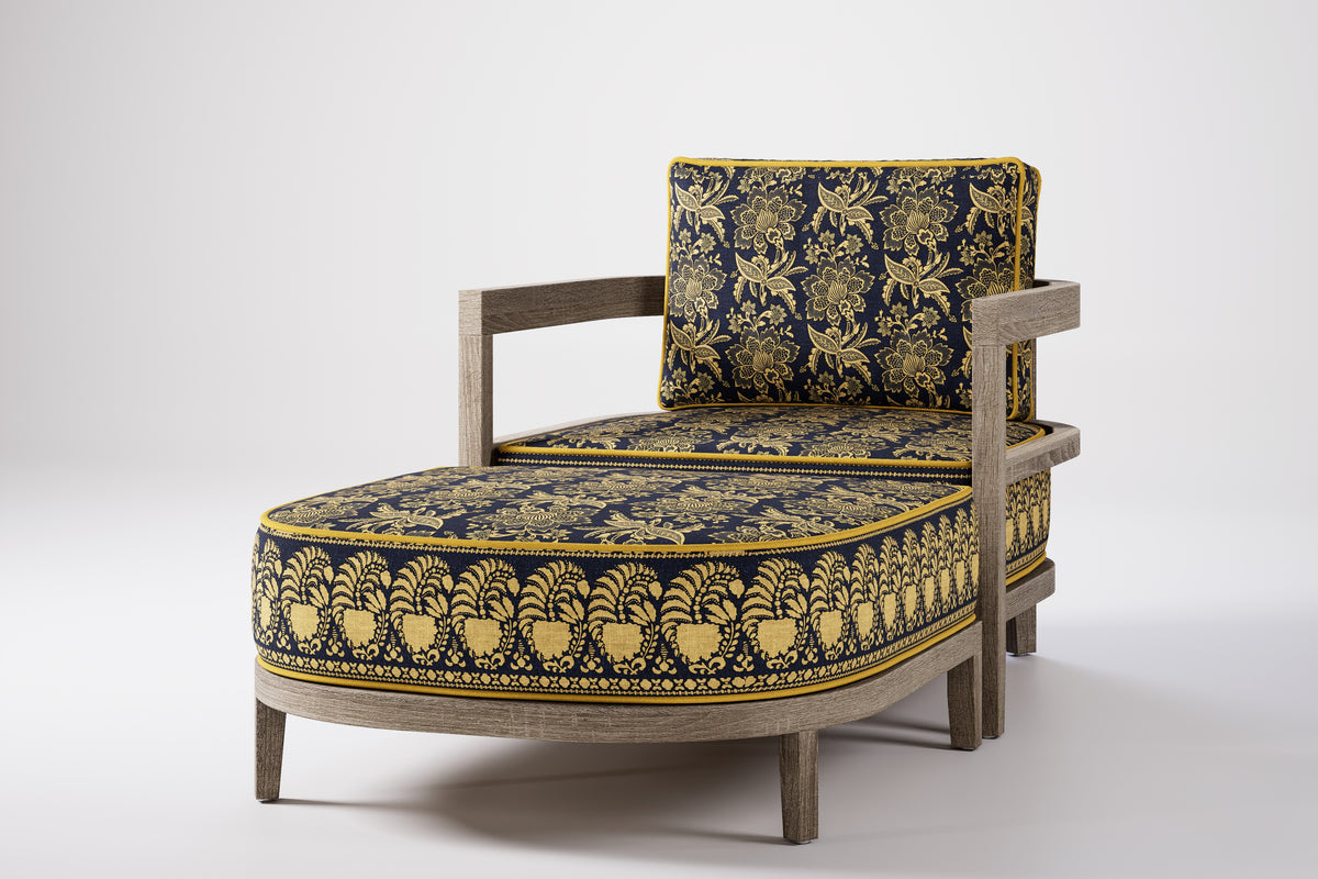 Rome Outdoor Ottoman Teak (Boteh)