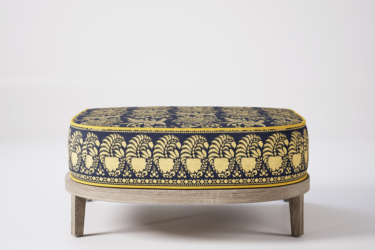 Rome Outdoor Ottoman Teak (Boteh)