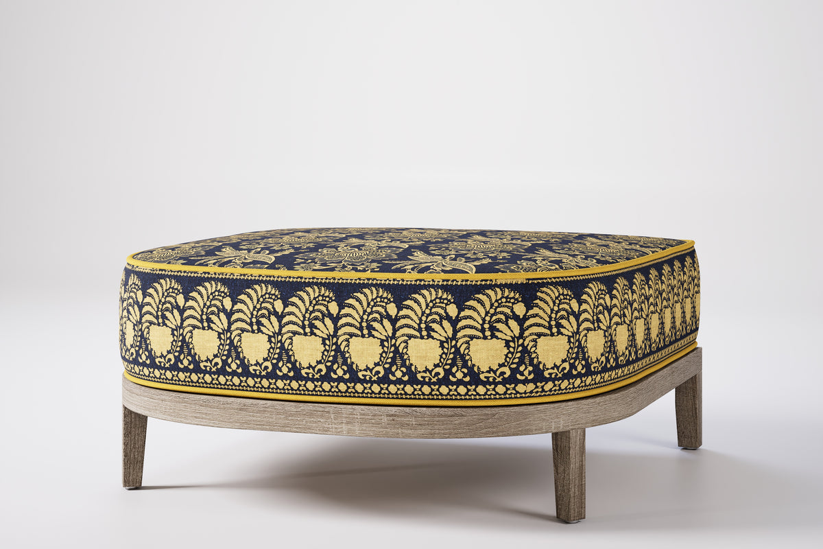 Rome Outdoor Ottoman Teak (Boteh)