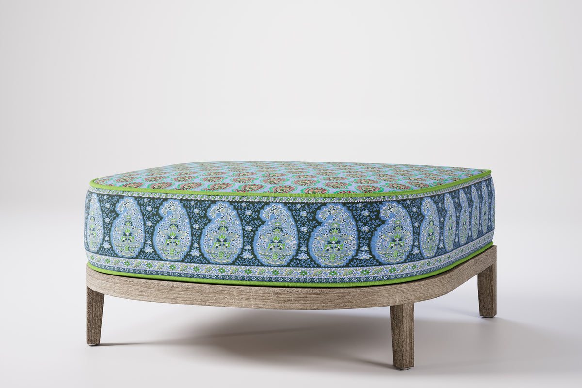 Rome Outdoor Ottoman Teak (Boteh)