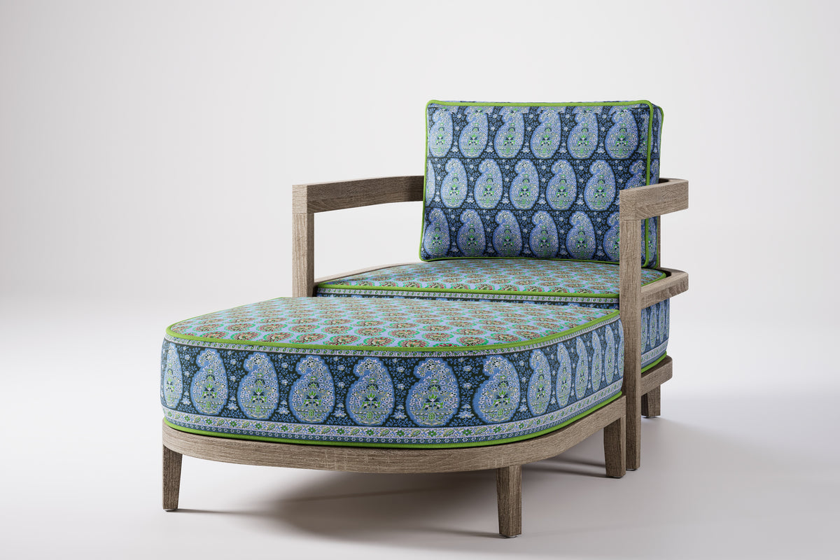 Rome Outdoor Ottoman Teak (Boteh)