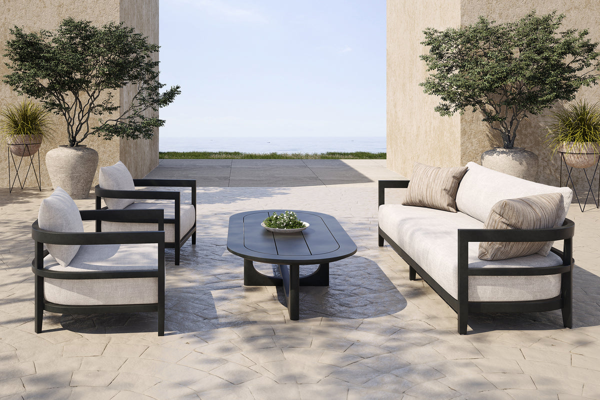 Rome Outdoor Sofa 3 Seat Aluminium