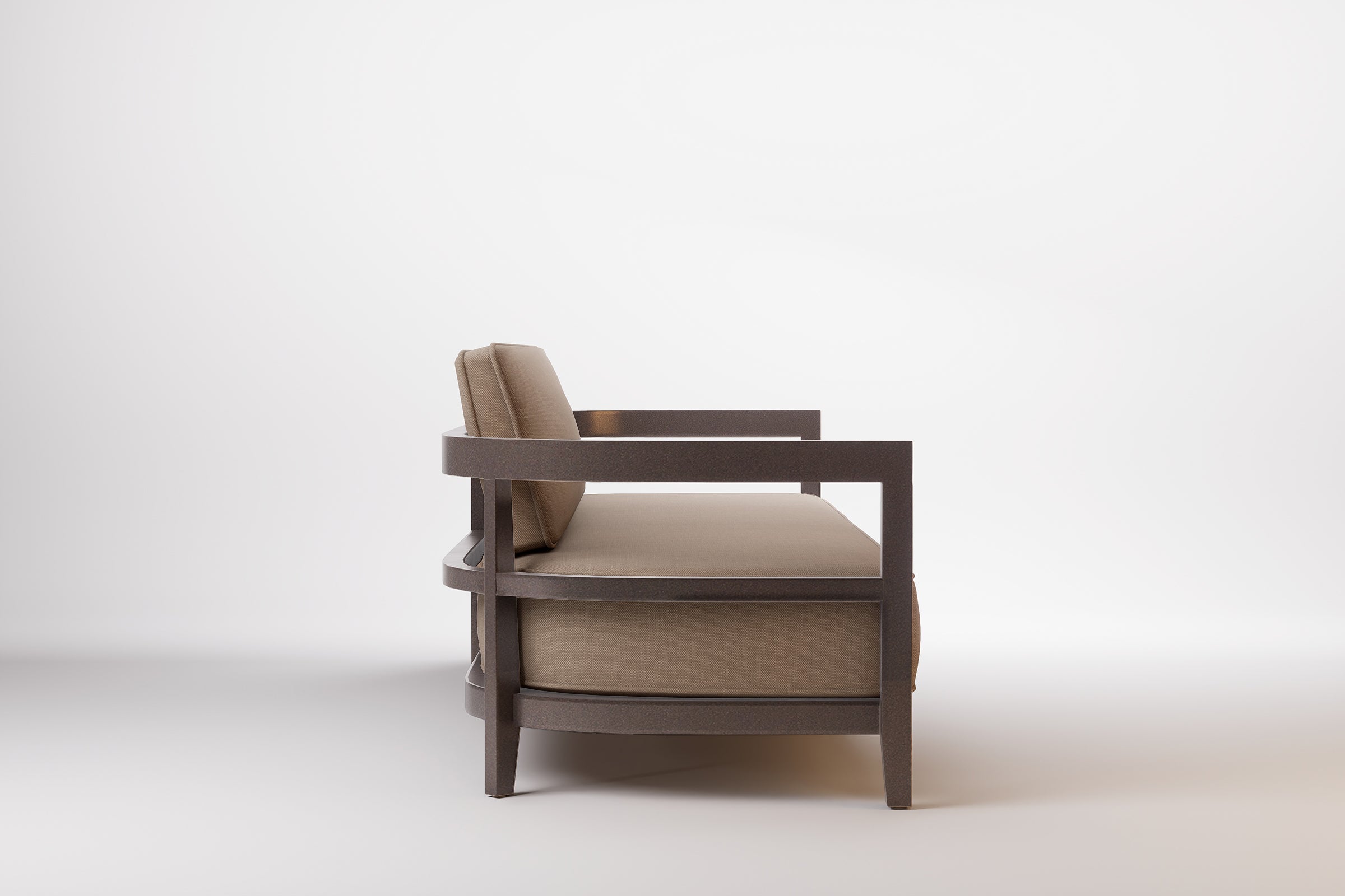 Rome Outdoor Sofa 3 Seat Aluminium