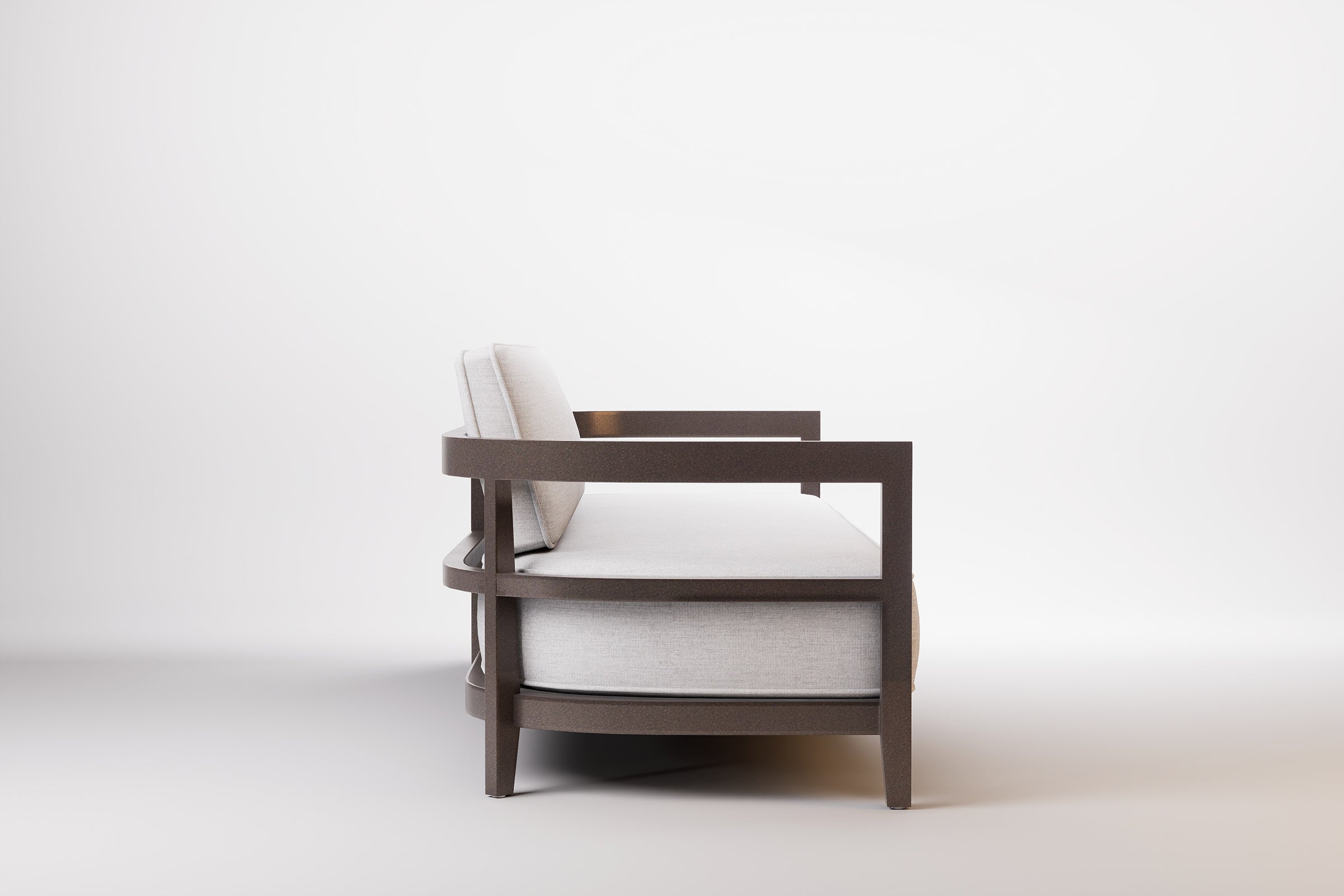 Rome Outdoor Sofa 3 Seat Aluminium