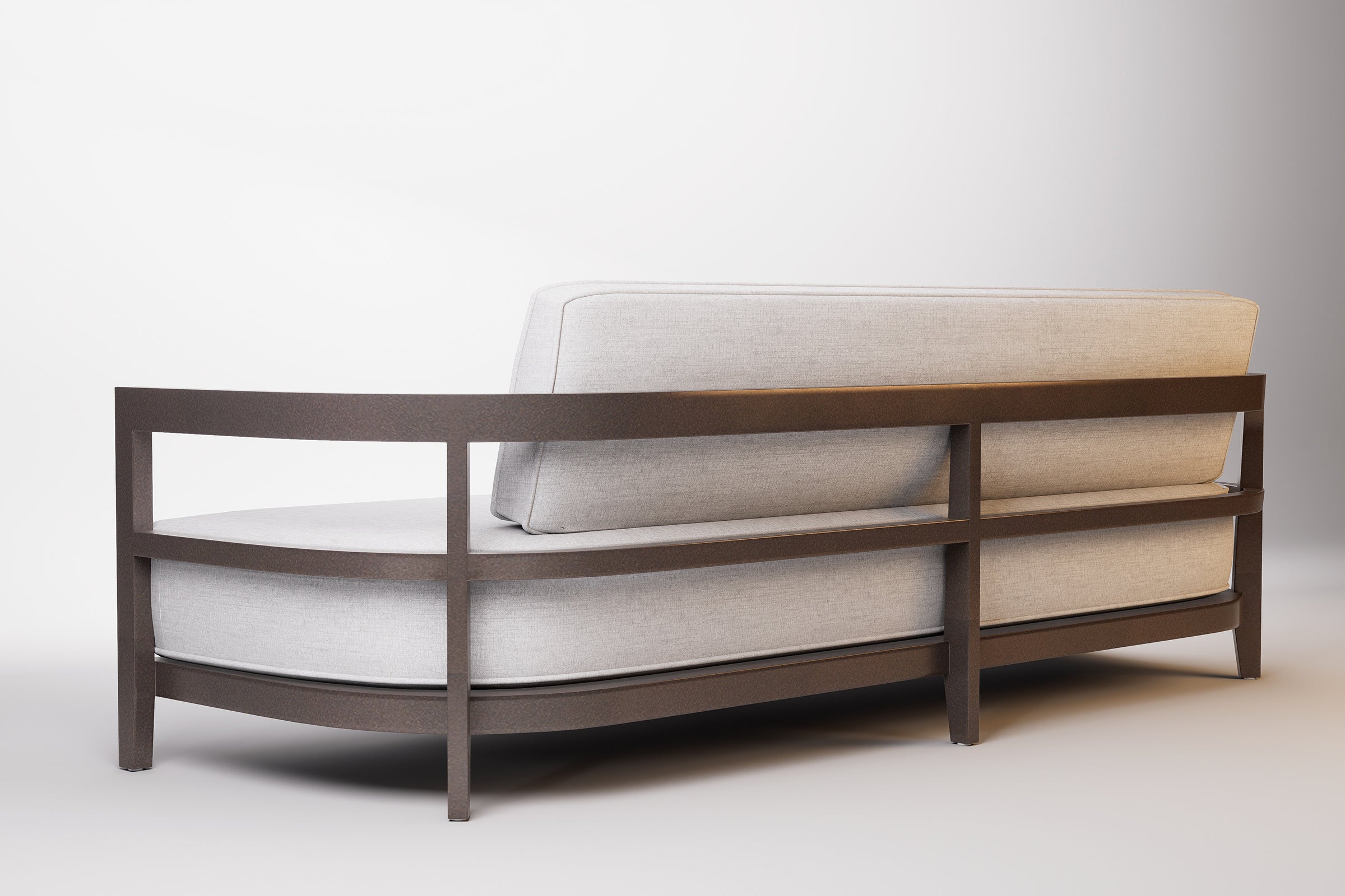 Rome Outdoor Sofa 3 Seat Aluminium